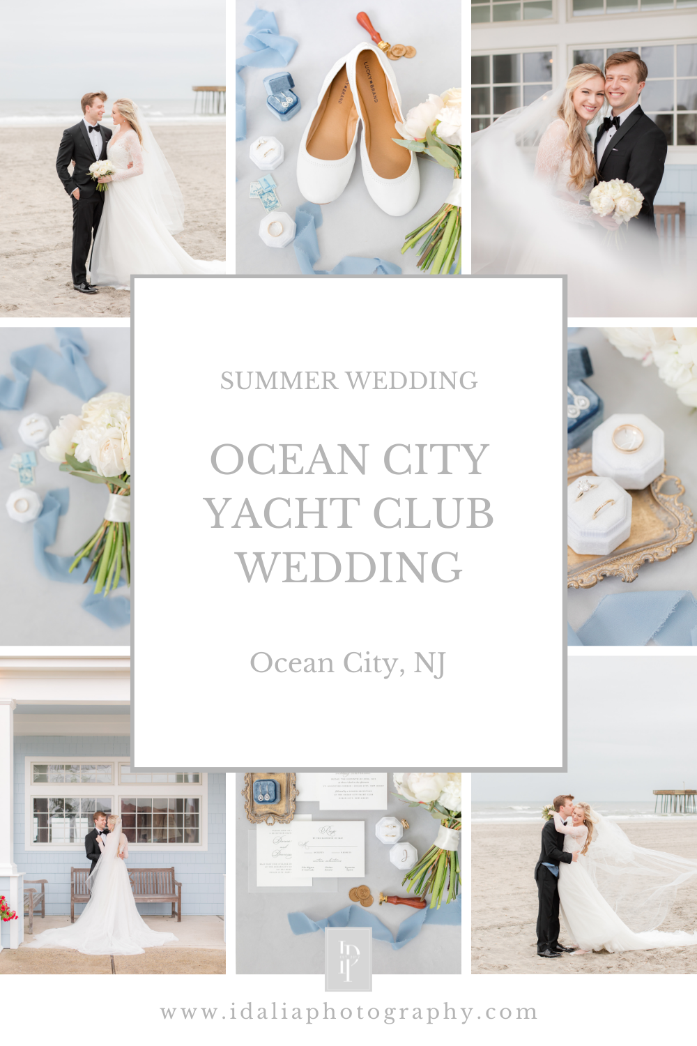 summertime Ocean City Yacht Club wedding