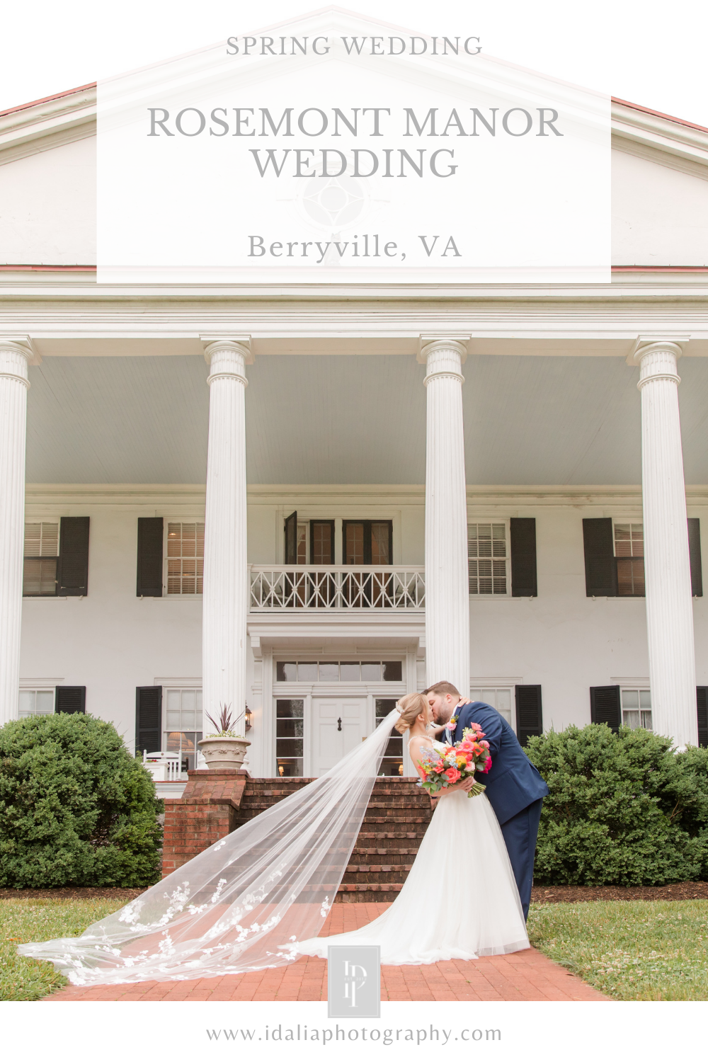 spring Rosemont Manor wedding with bright florals