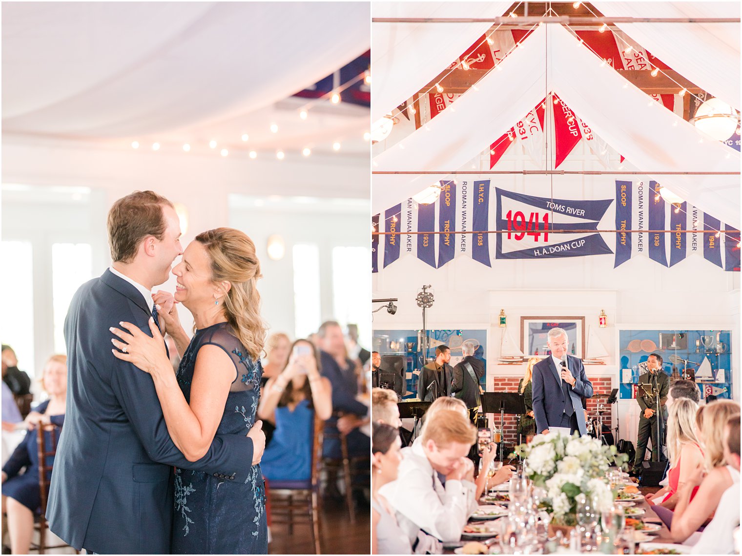 groom dances with mom during NJ wedding reception 