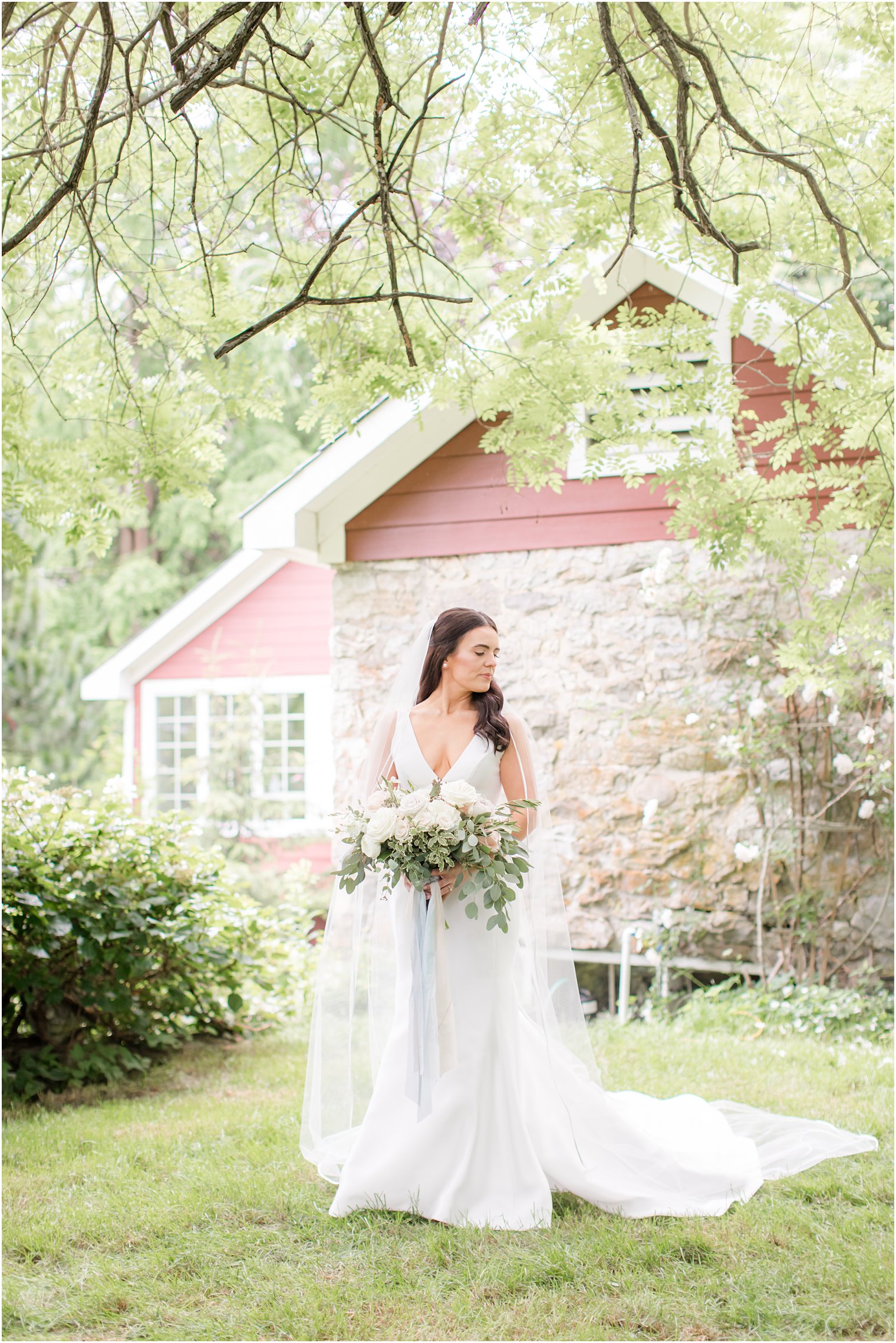 portrait of bride at Crossed Keys Estate