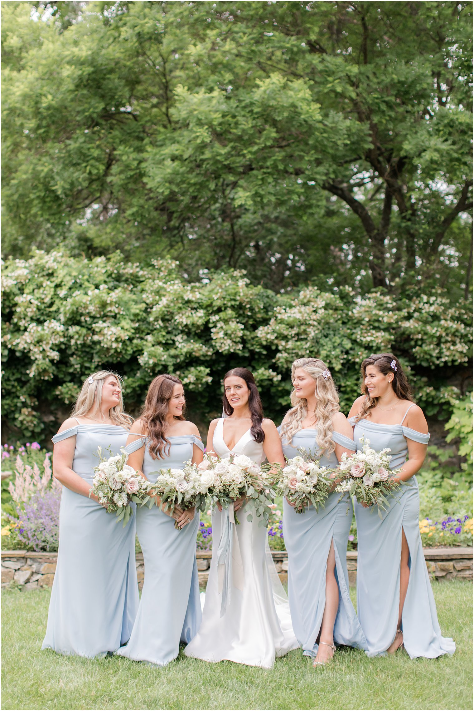 bride and bridesmaids photo at Crossed Keys Estate