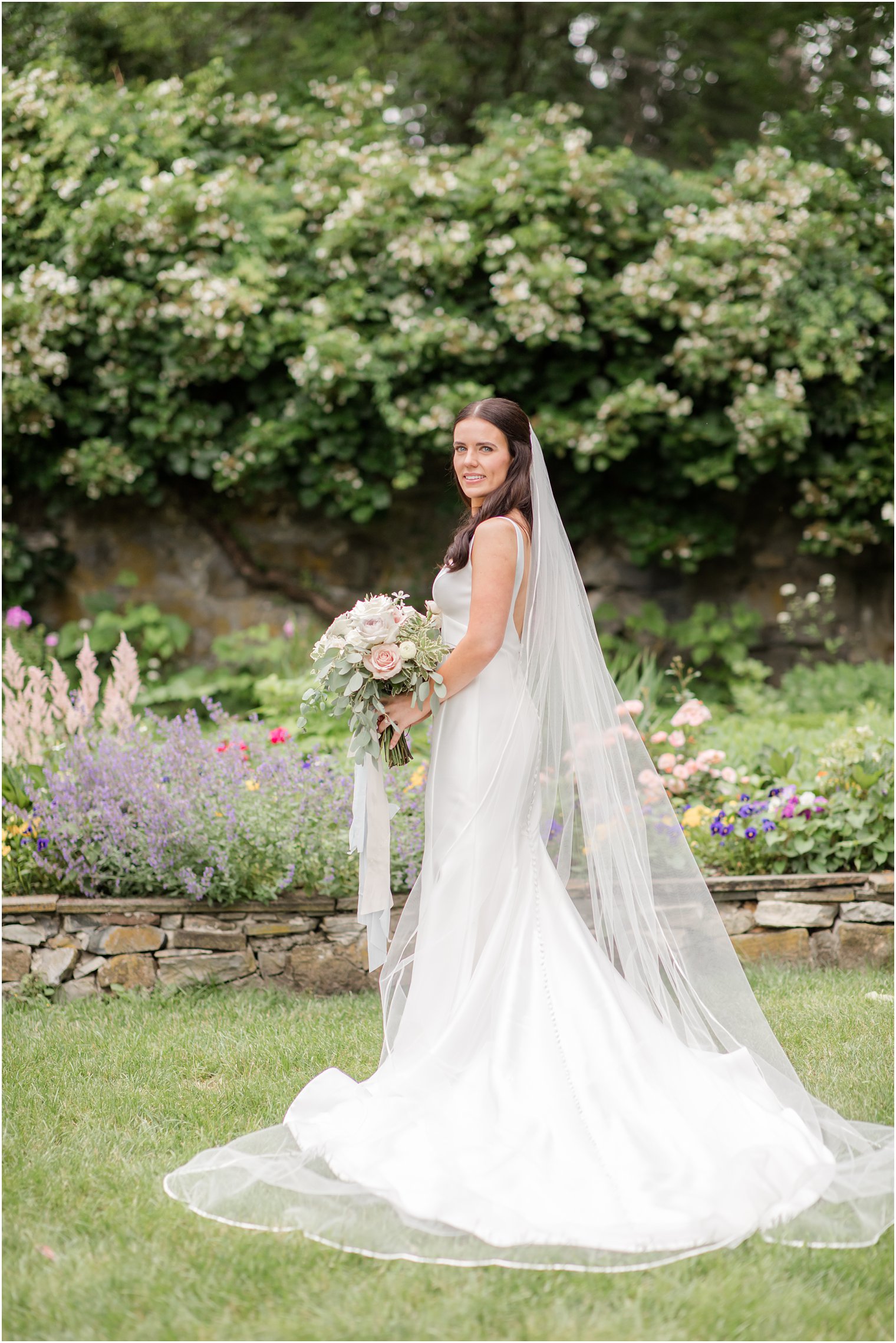 elegant bridal portrait at Crossed Keys Estate