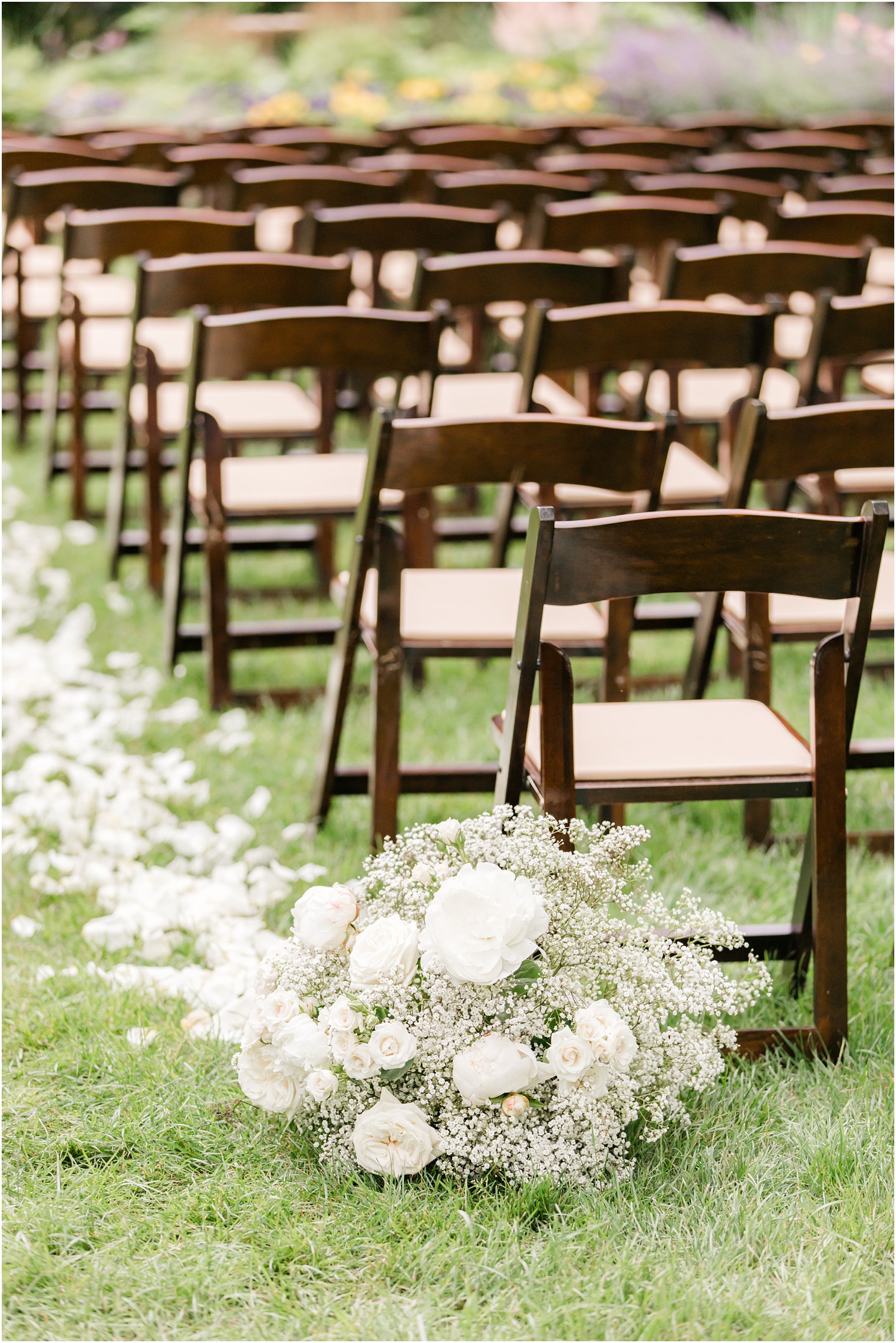 floral arrangements for outdoor ceremony at Crossed Keys Estate