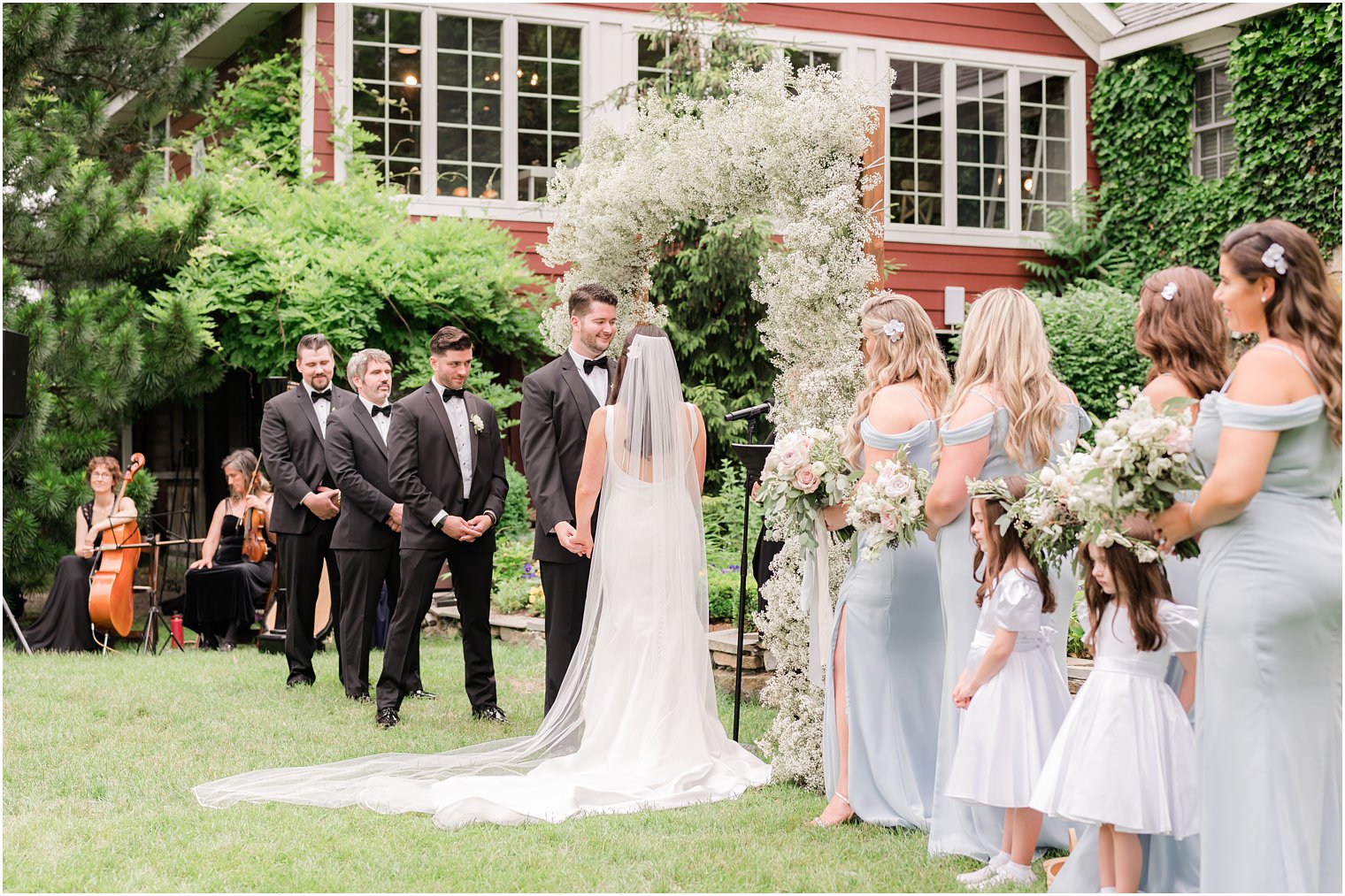 romantic outdoor ceremony at Crossed Keys Estate