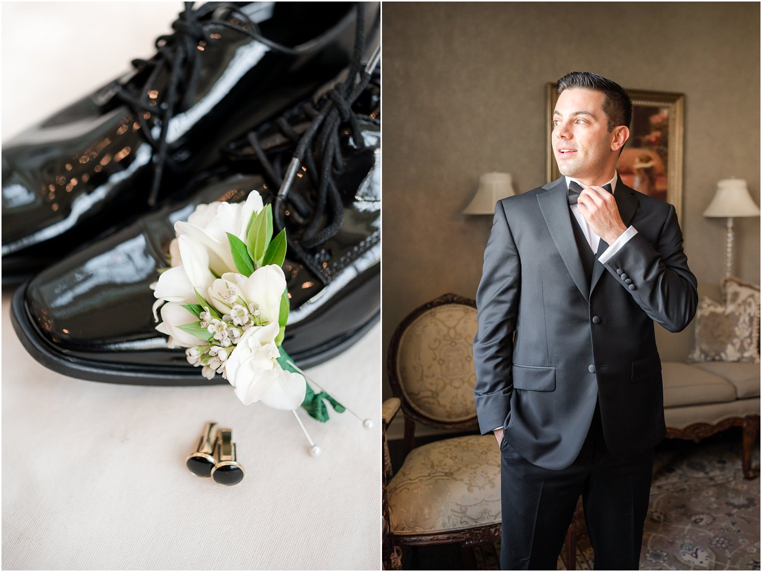 groom's details for classic New Jersey summer wedding 