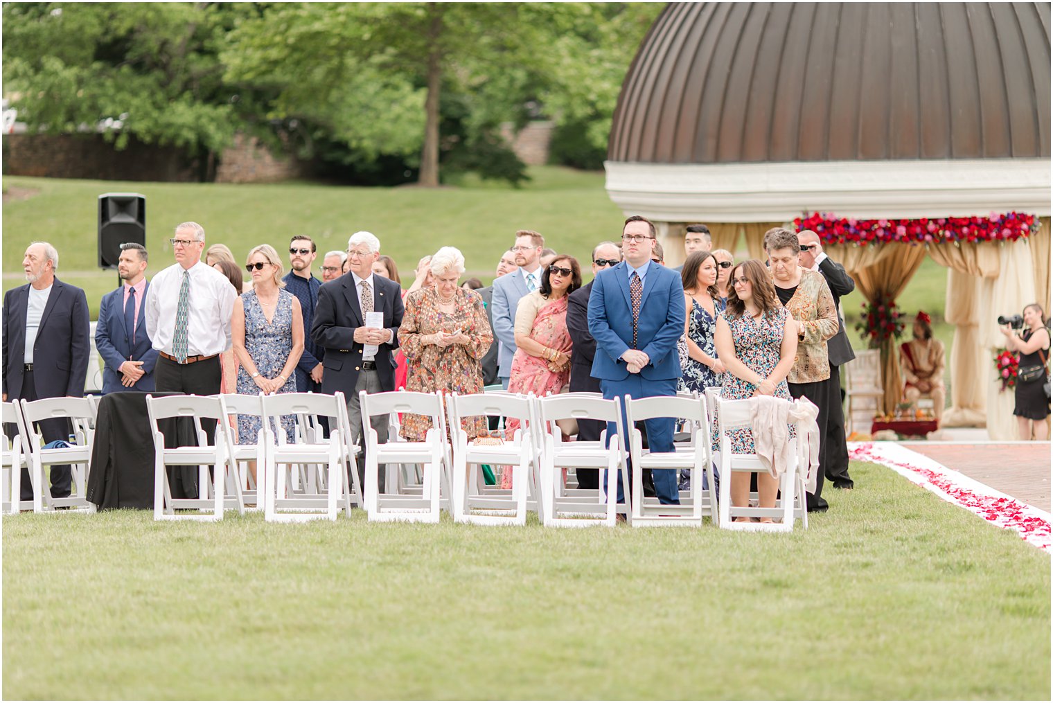 guests watch for bride and groom in New Jersey 
