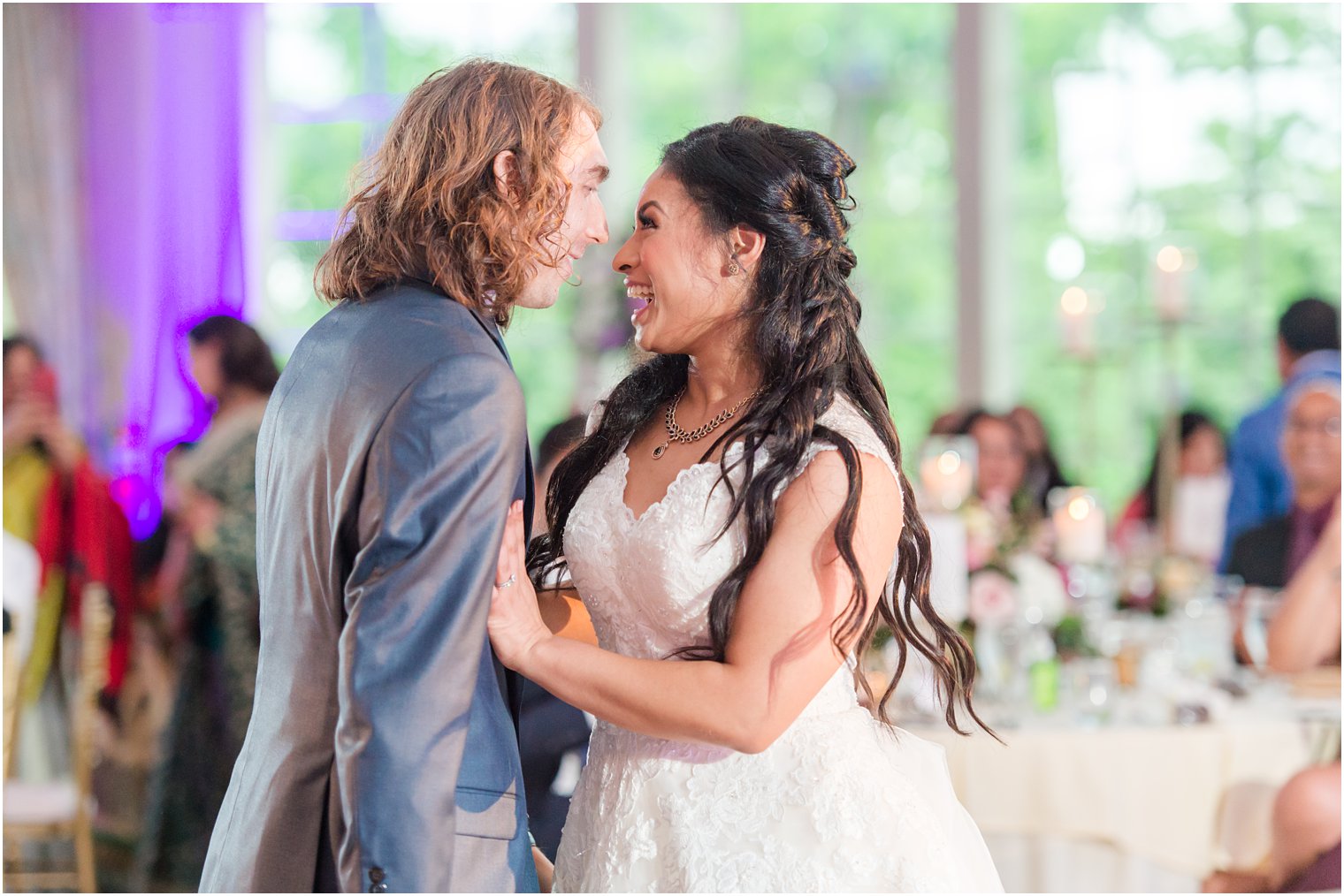 newlyweds have first dance during NJ wedding reception 