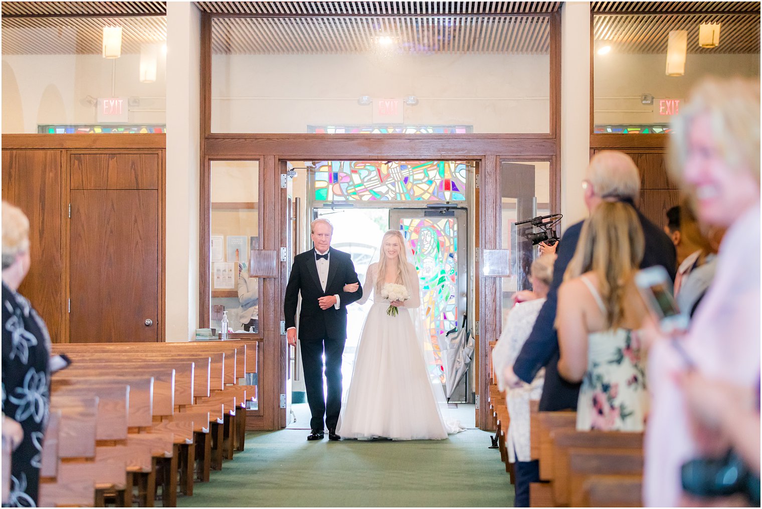 bride enters wedding ceremony in Ocean City NJ