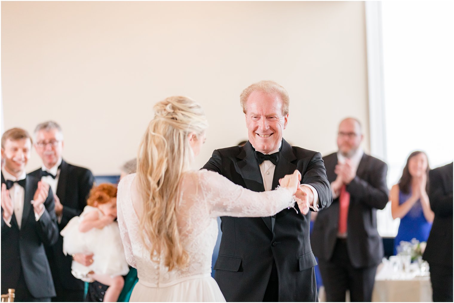 bride and dad dance during NJ wedding reception 