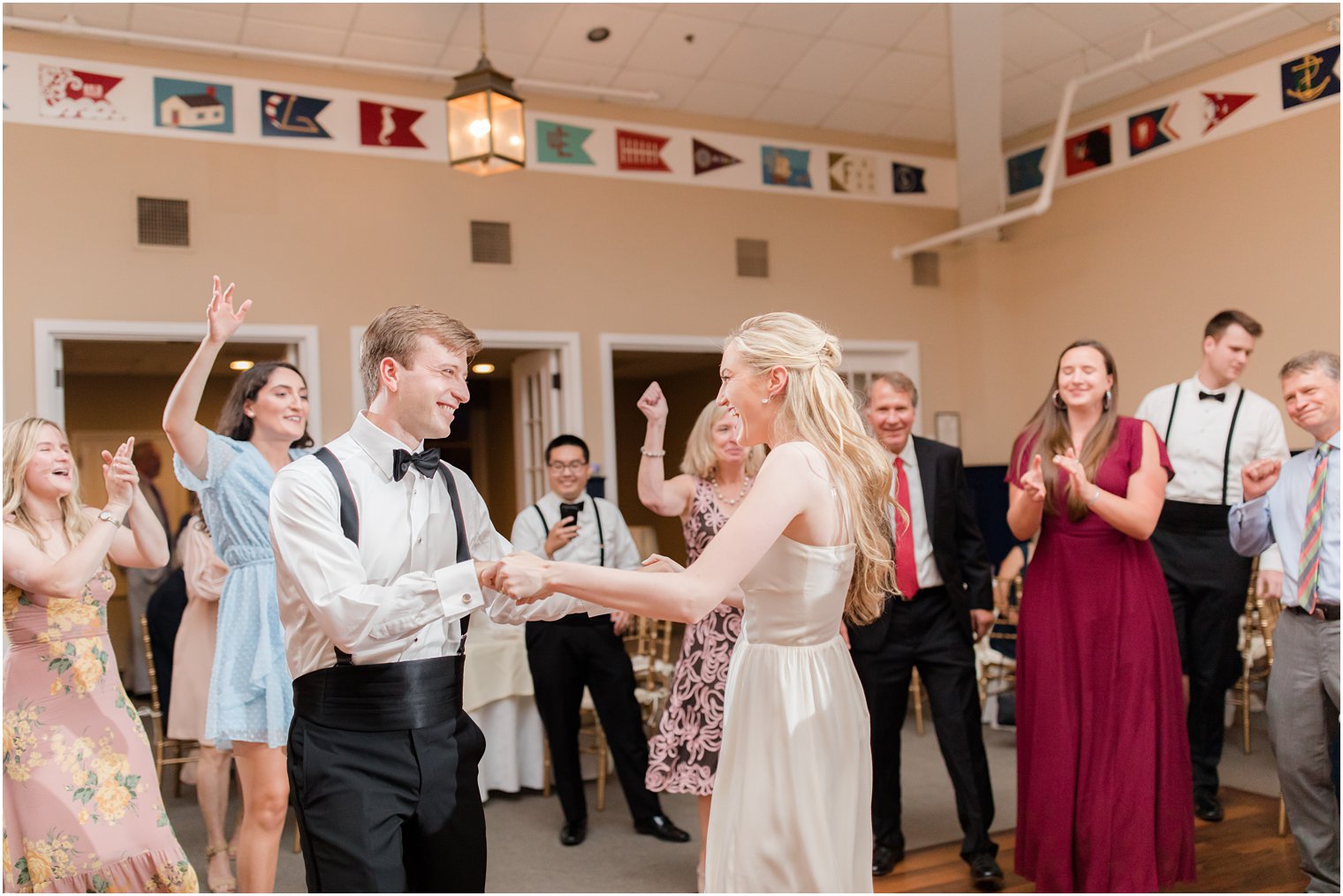 bride and groom dance during NJ wedding reception 