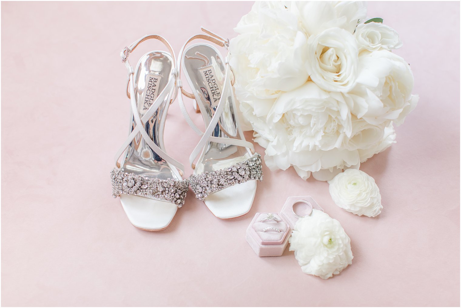 bride's ivory and silver details for spring wedding in NJ