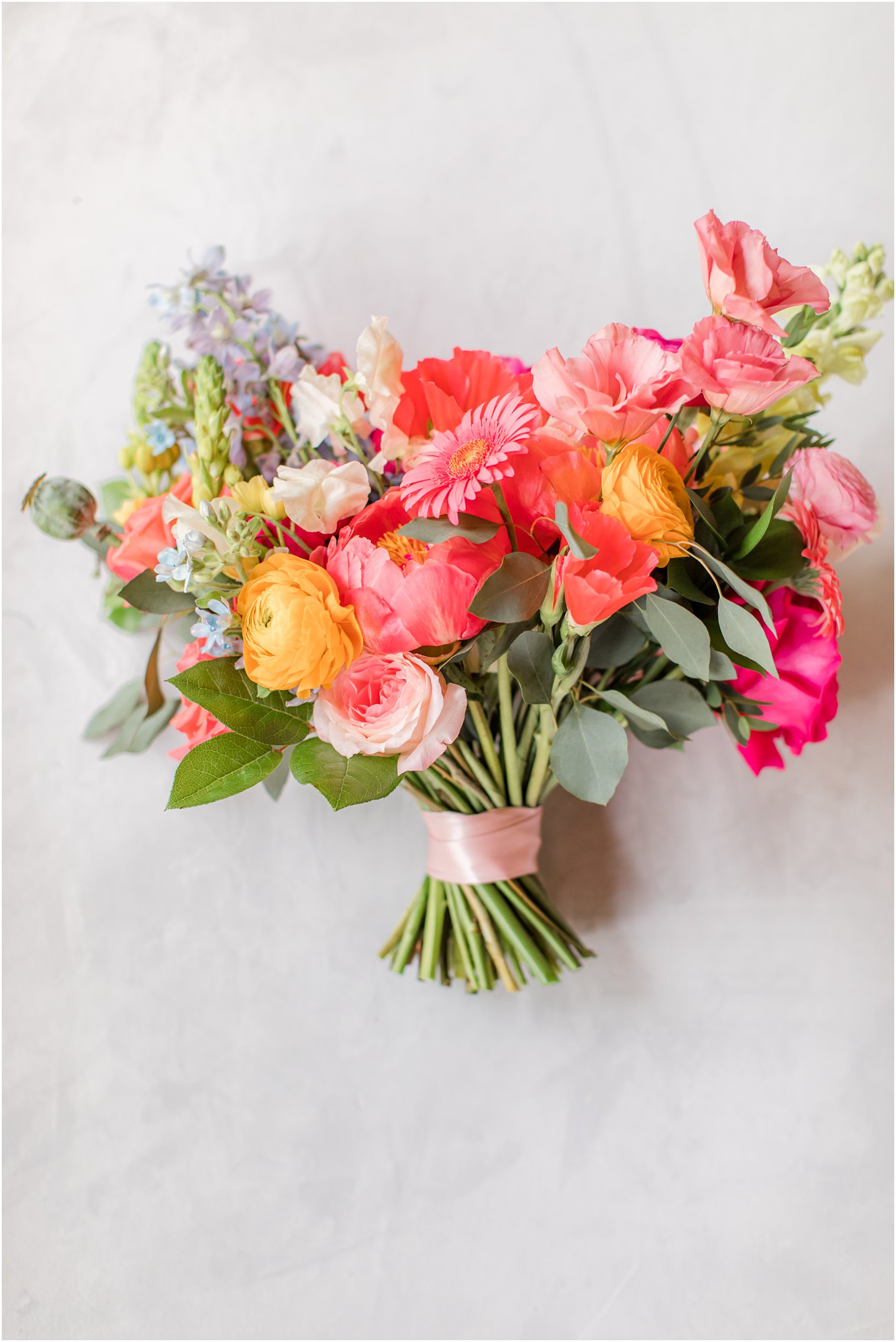 colorful wildflower bouquet by Bee Inspired Events 