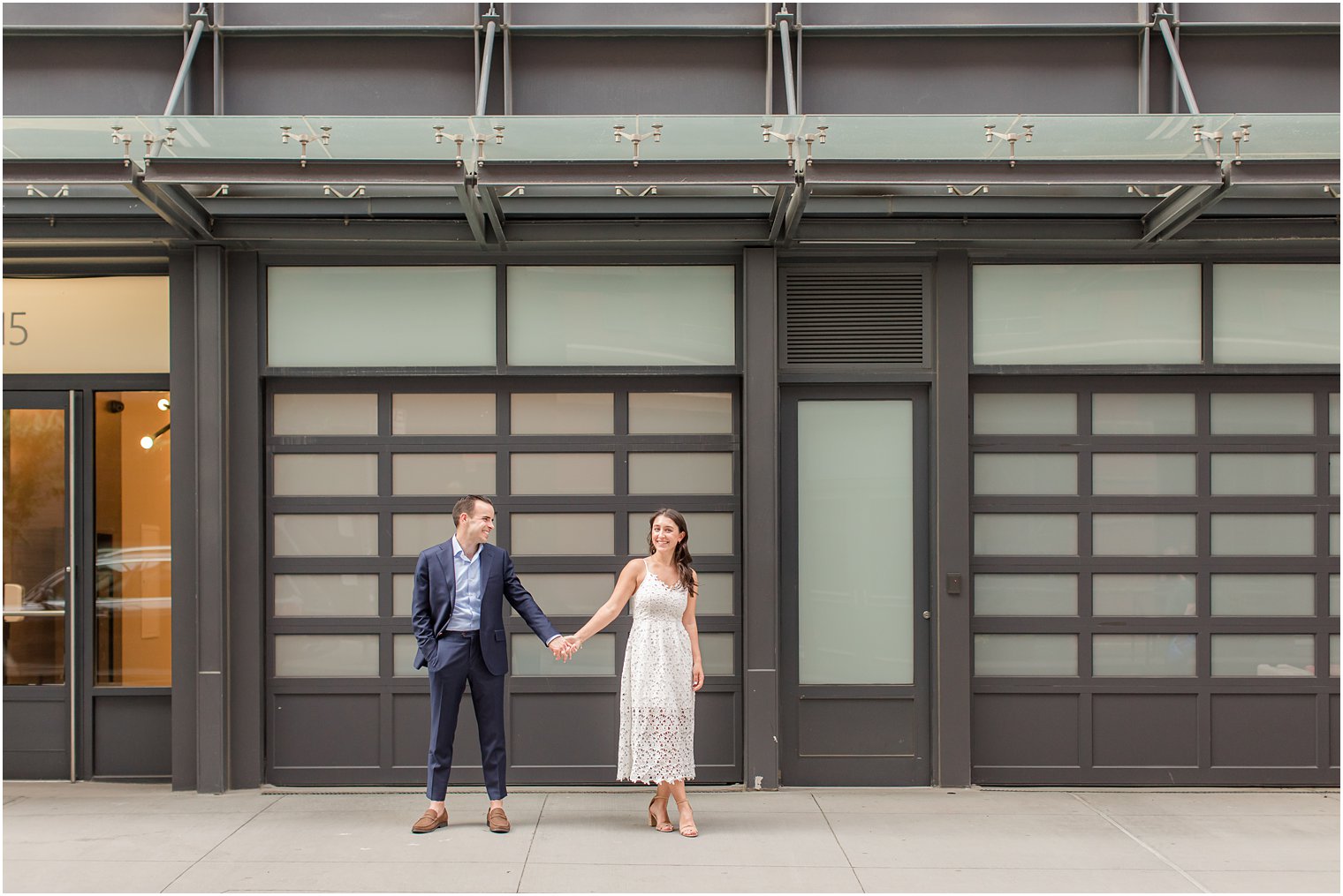 Tribeca engagement photos for young engaged couple 