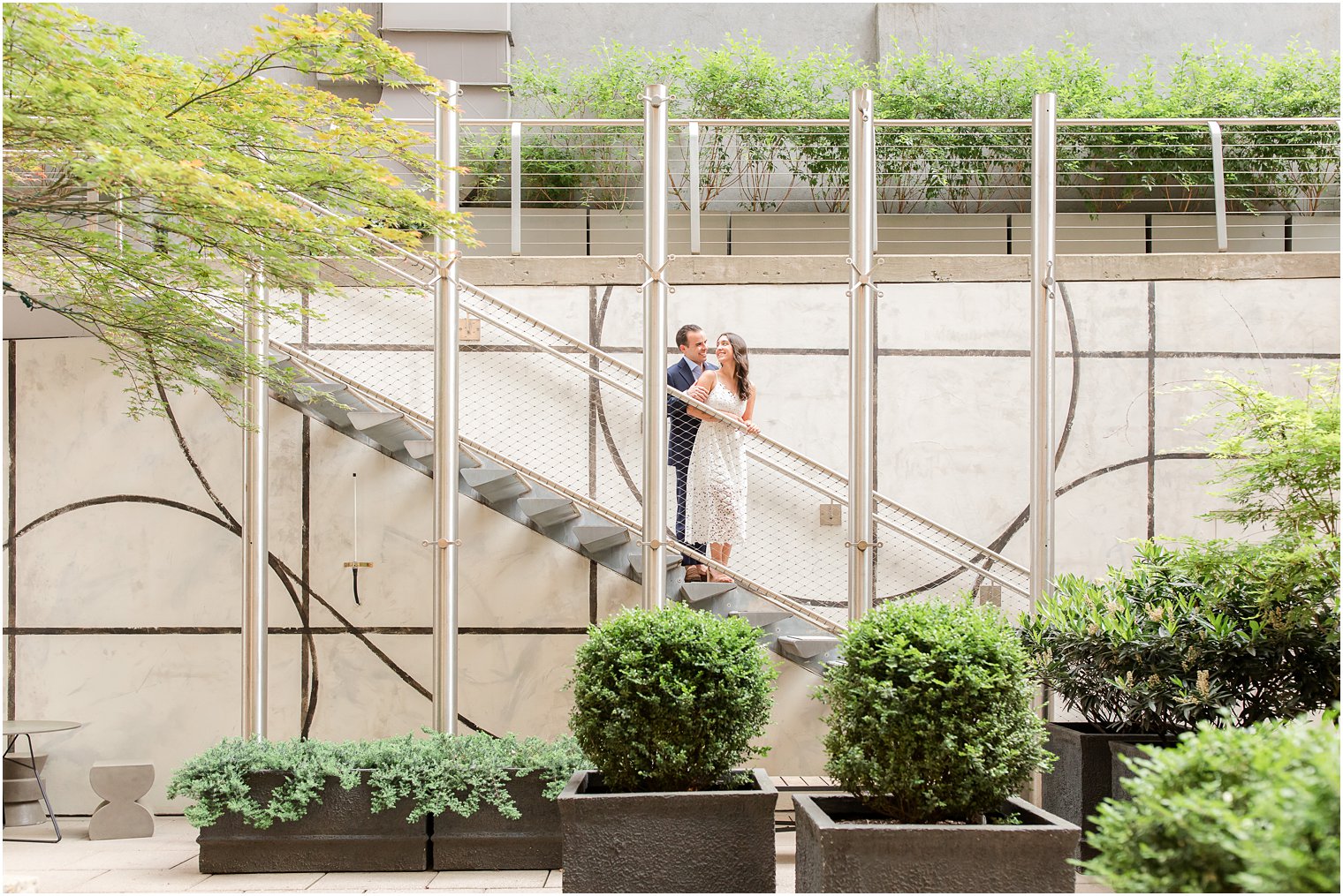 engagement photo in Tribeca apartment building