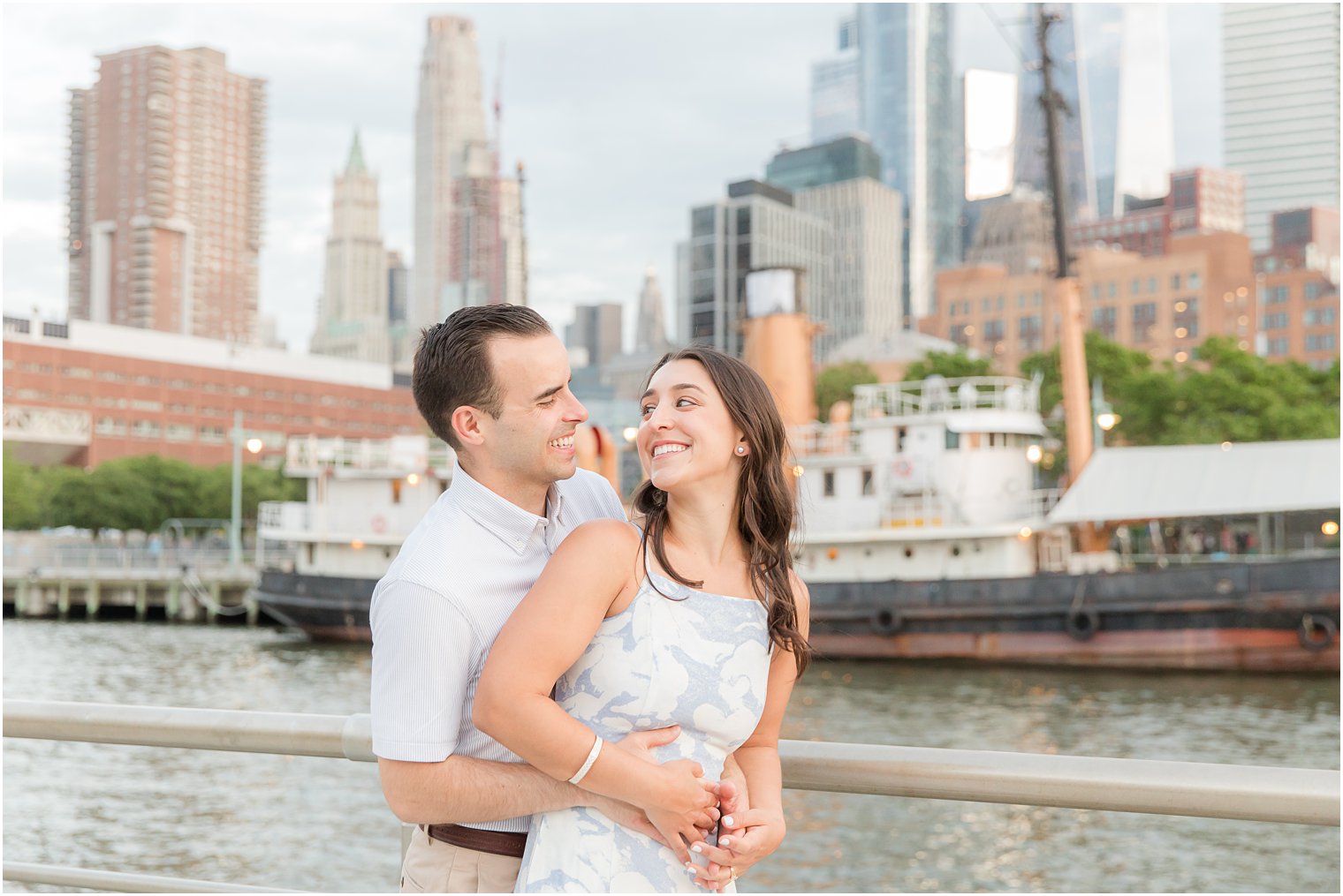 Pier 26 engagement session in Tribeca