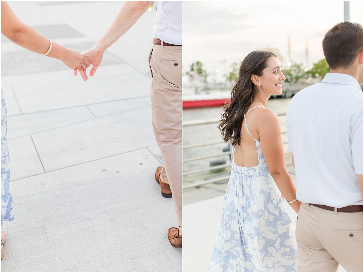 candid photos of engaged couple in Tribeca