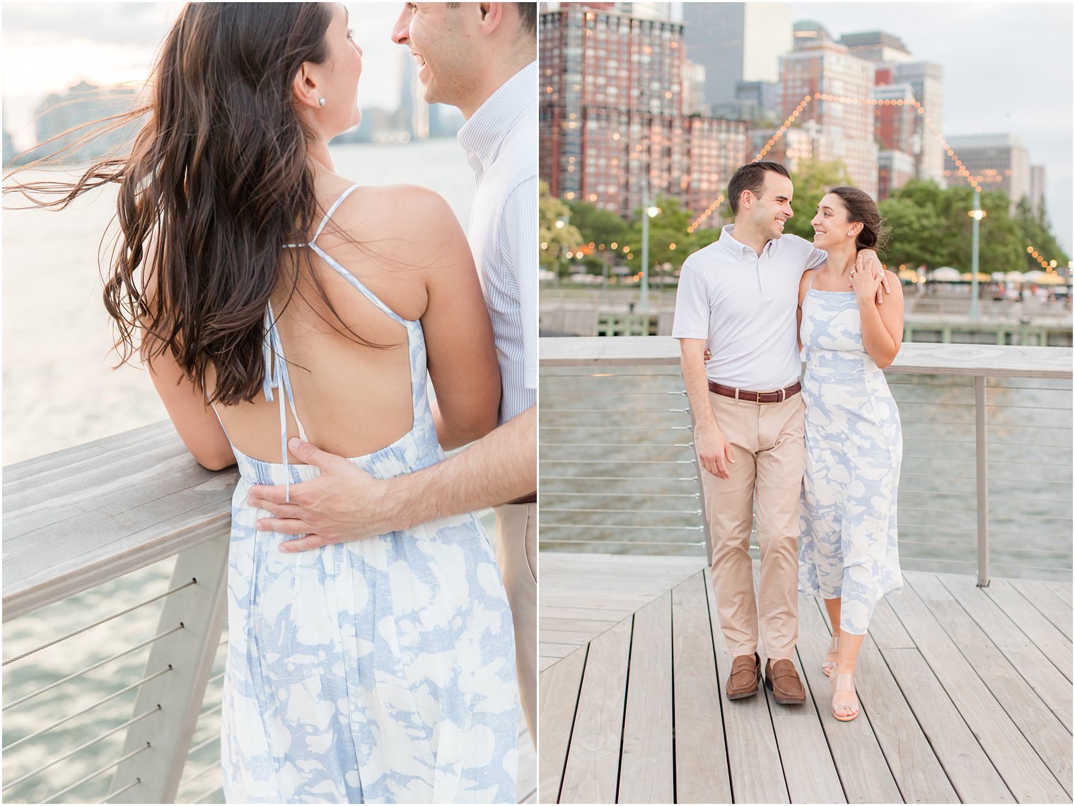 documentary photos of engaged couple on Pier 26 in Tribeca engagement photos