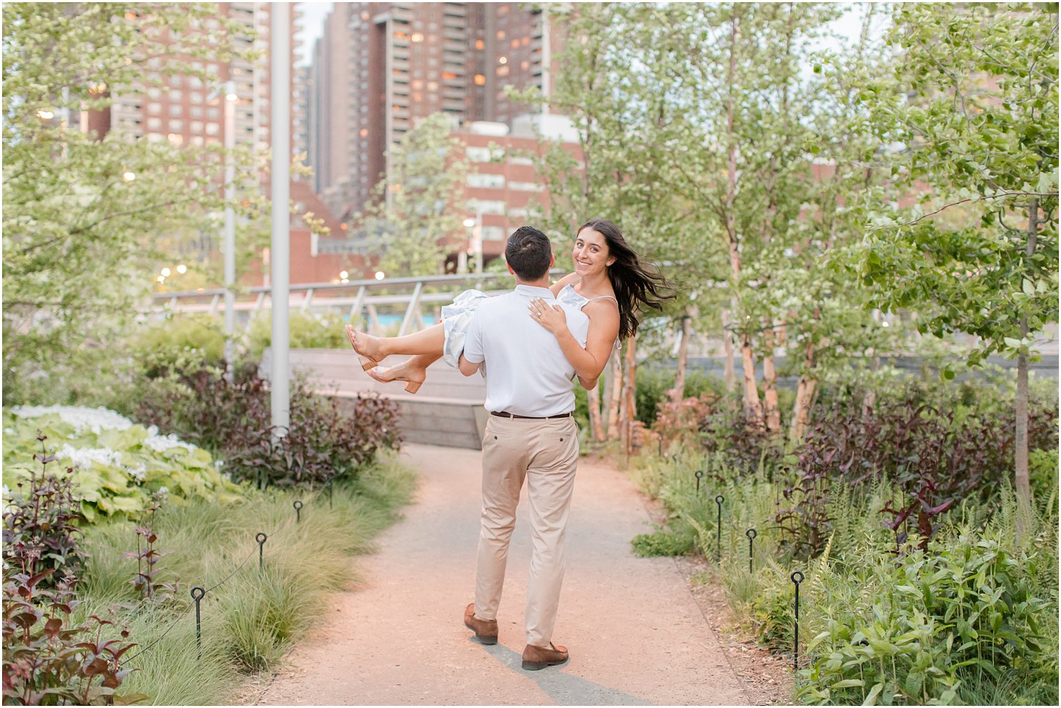 engaged couple in Tribeca