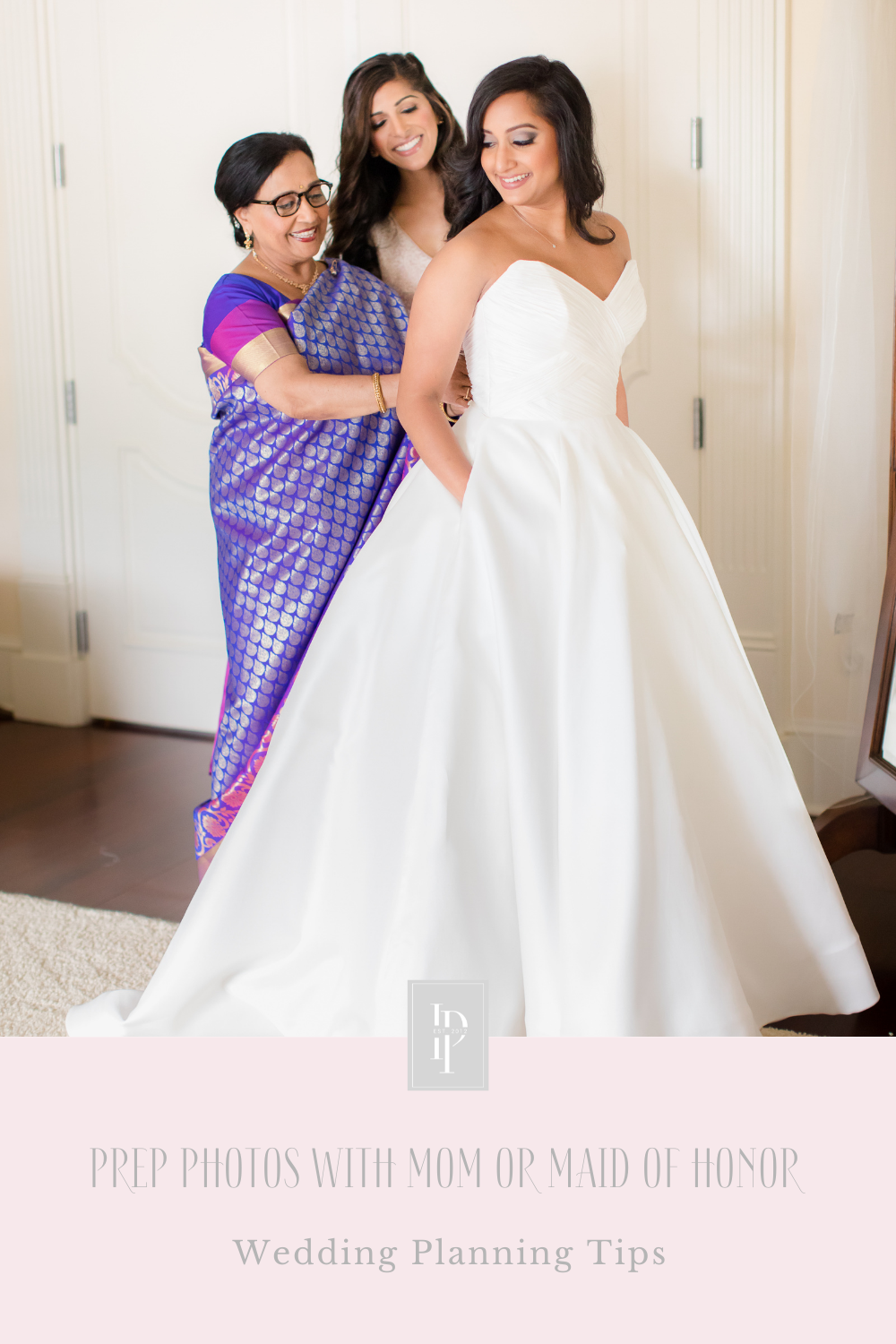 Prep Photos with Mom or Maid of Honor: getting ready photo ideas for your wedding morning from NJ wedding photographer, Idalia Photography