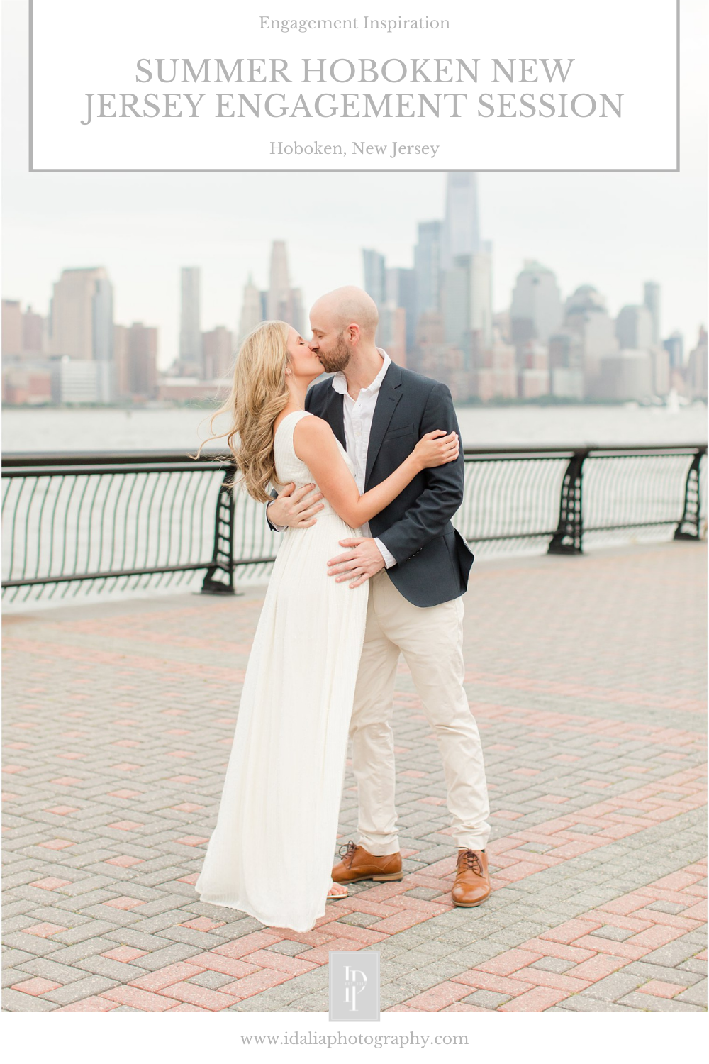 summer engagement session in Hoboken NJ