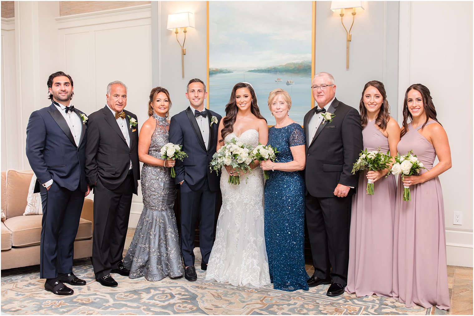 family formals inside Navesink Country Club