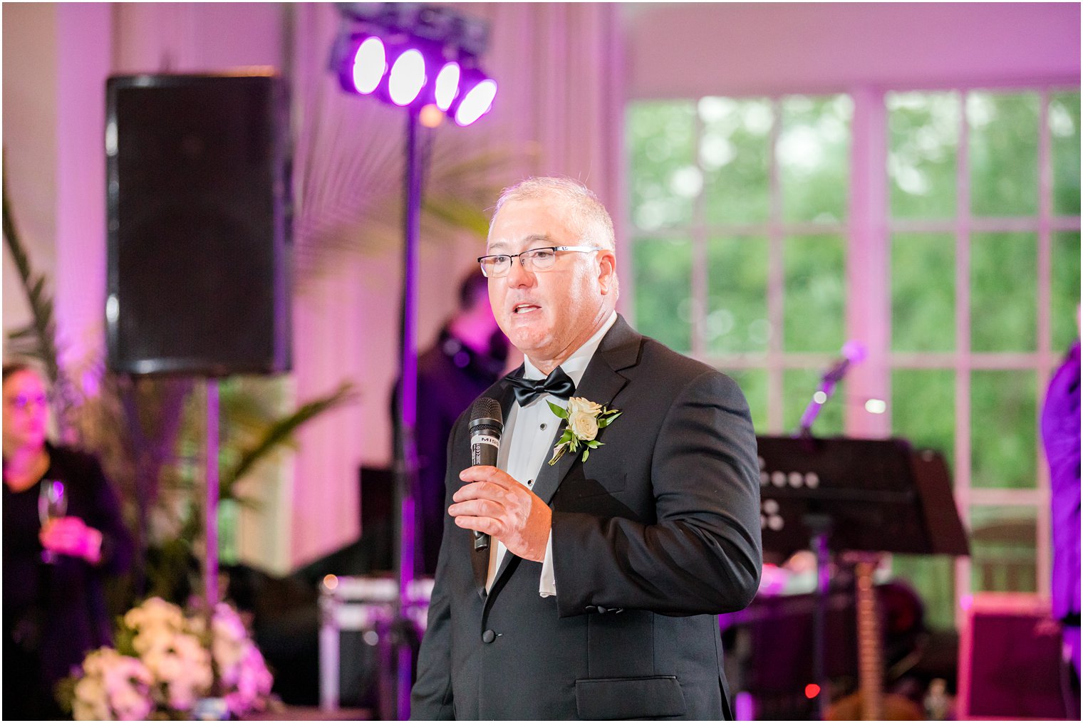 father of the bride gives toast for New Jersey reception