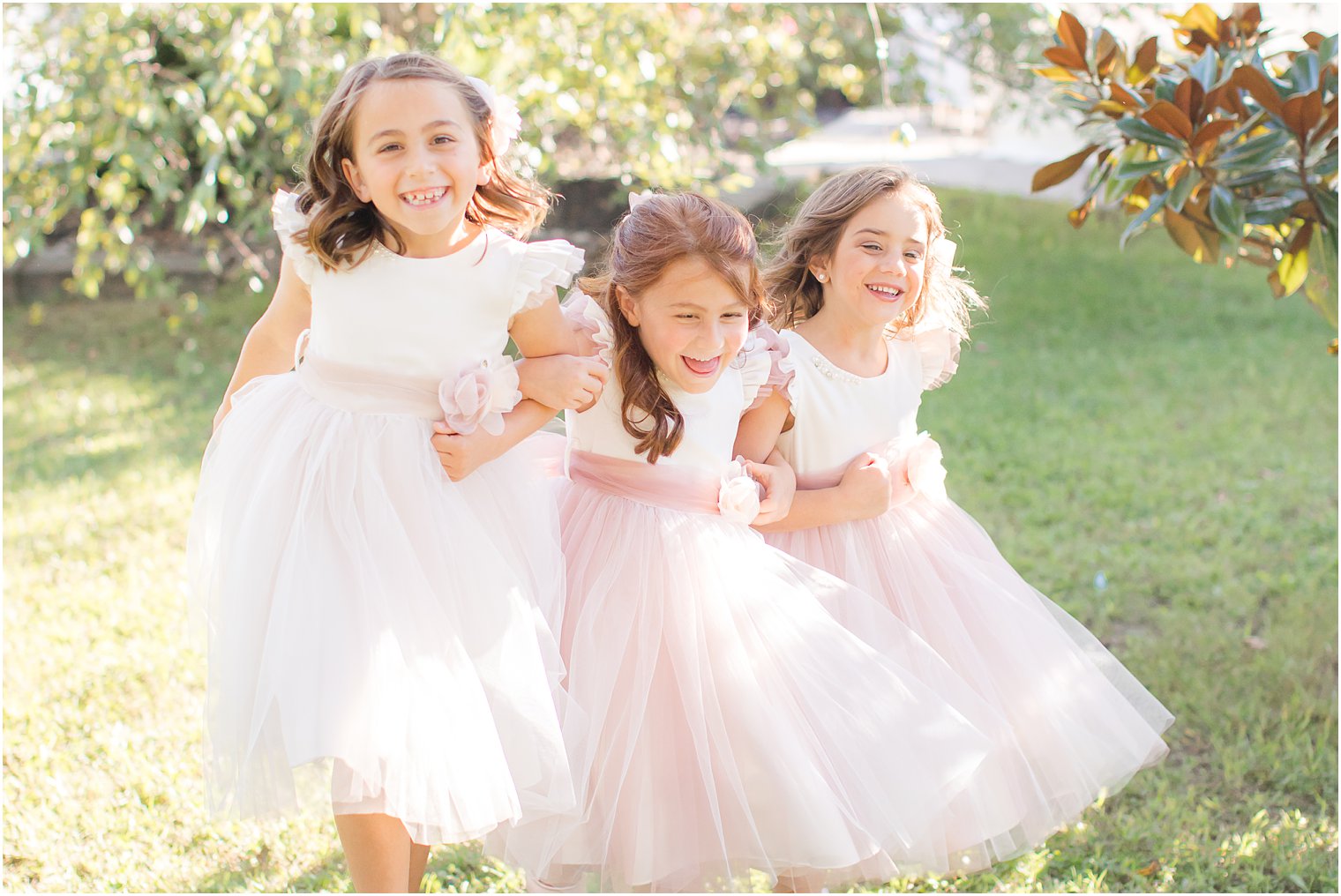 Portraits with flower girls: a special idea for your wedding morning shared by NJ wedding photographer Idalia Photography