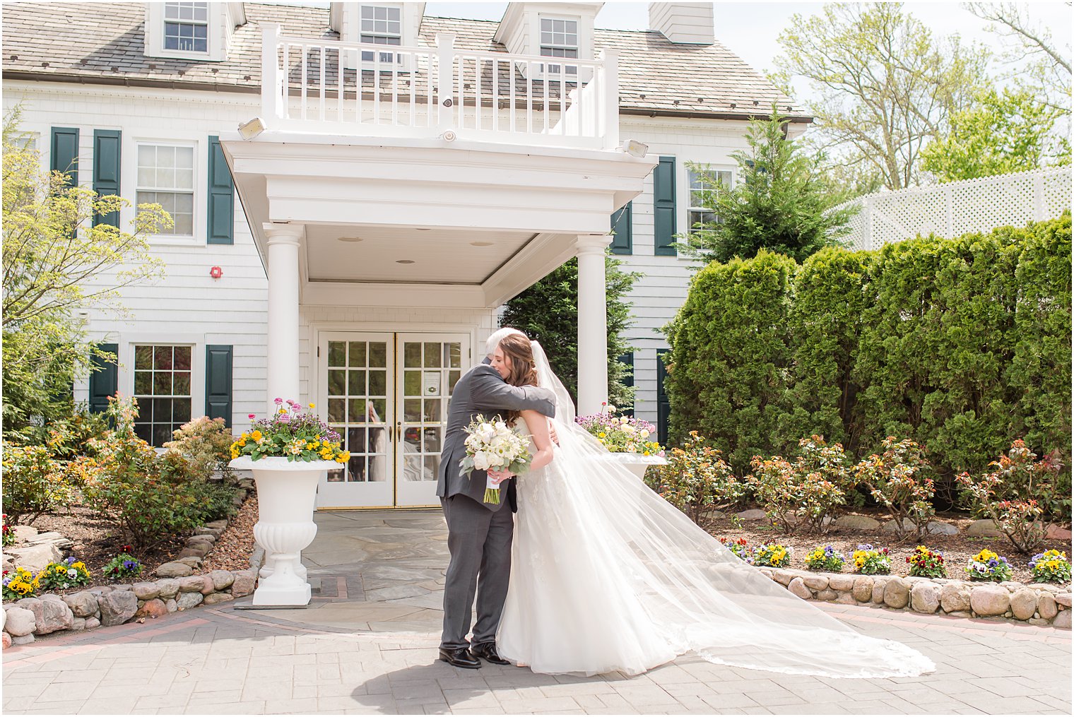 Daddy Daughter First Look: Getting Ready Photo Ideas for Wedding Day shared by New Jersey wedding photographer Idalia Photography