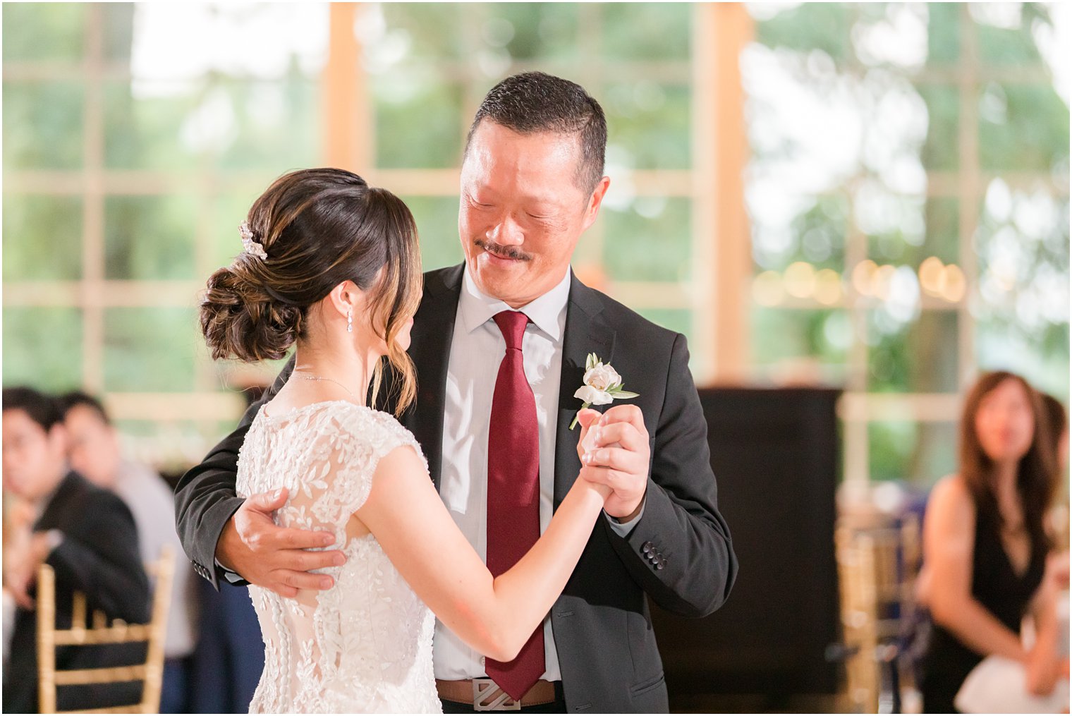 bride dances with dad during NJ wedding reception 