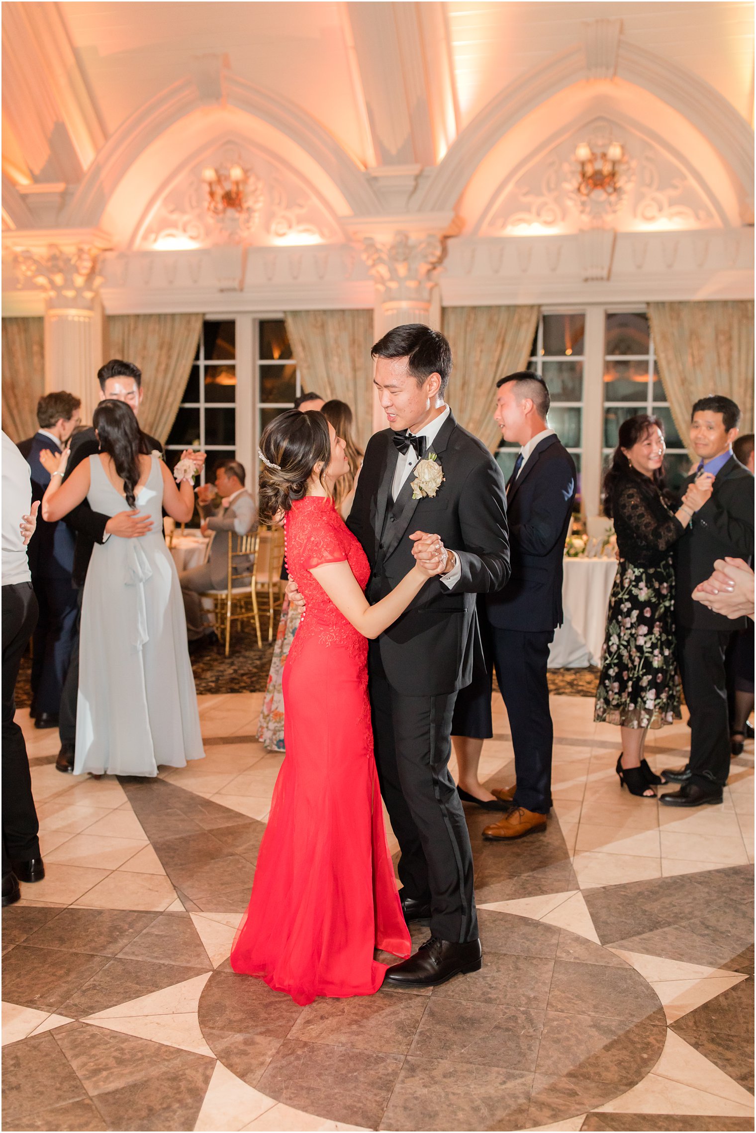couple dances during wedding reception at Ashford Estate 