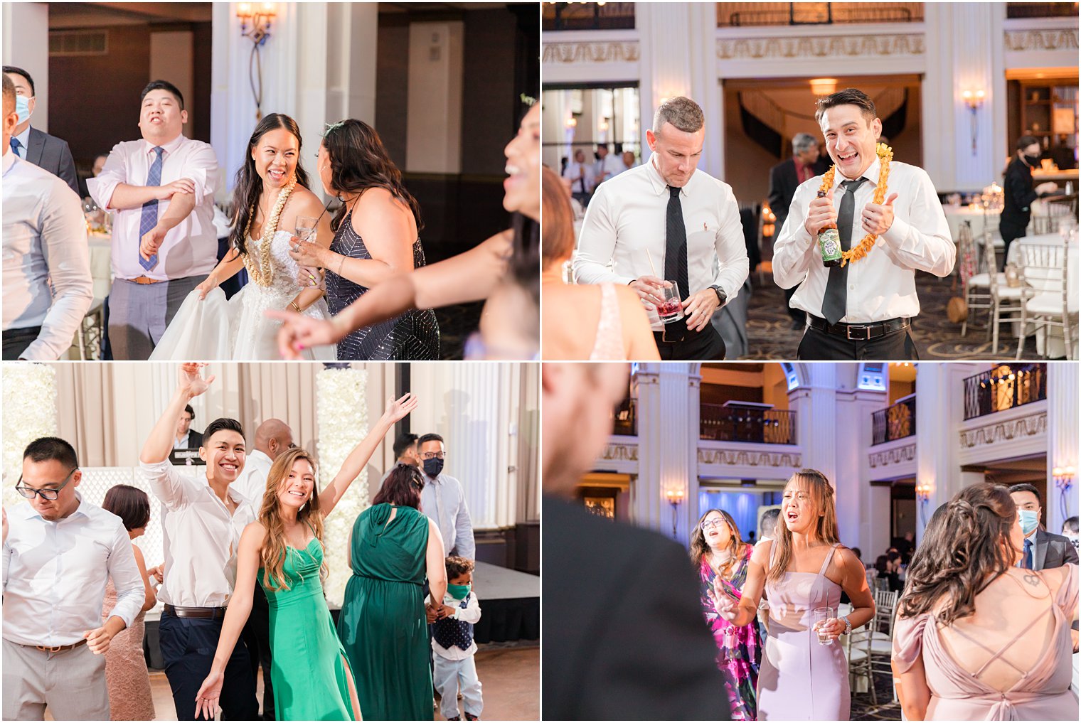 guests dance with bride and groom during Philly reception