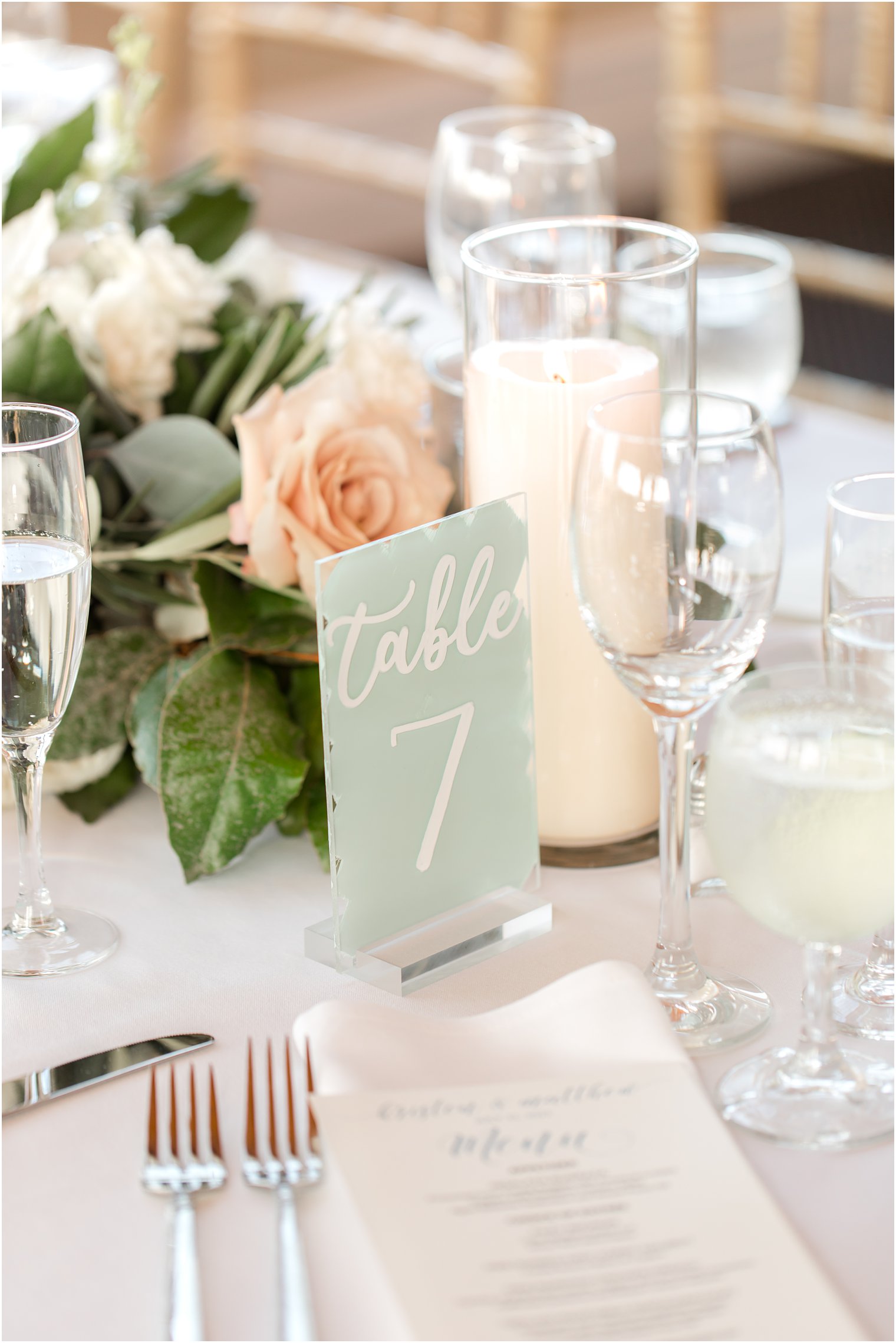 wedding reception table numbers mint green acrylic numbers
