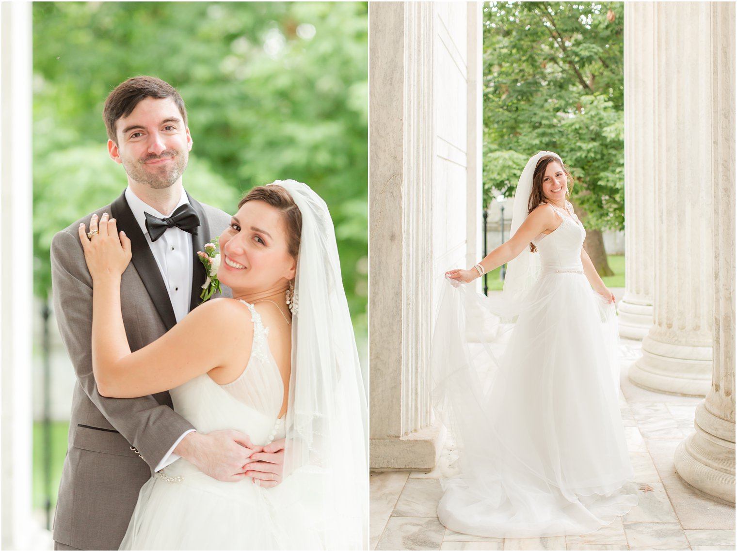 bride twirls wedding dress in Princeton NJ