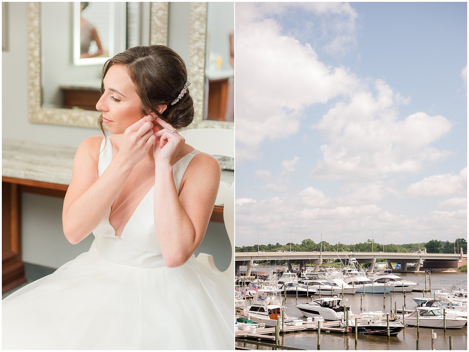 bride prepares for NJ wedding in Point Pleasant