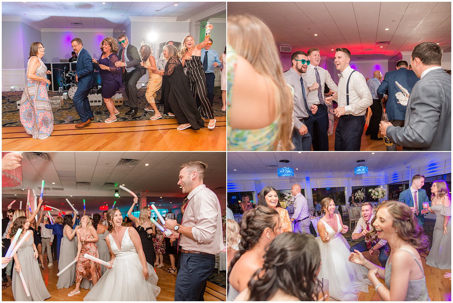 wedding guests dance during NJ wedding reception