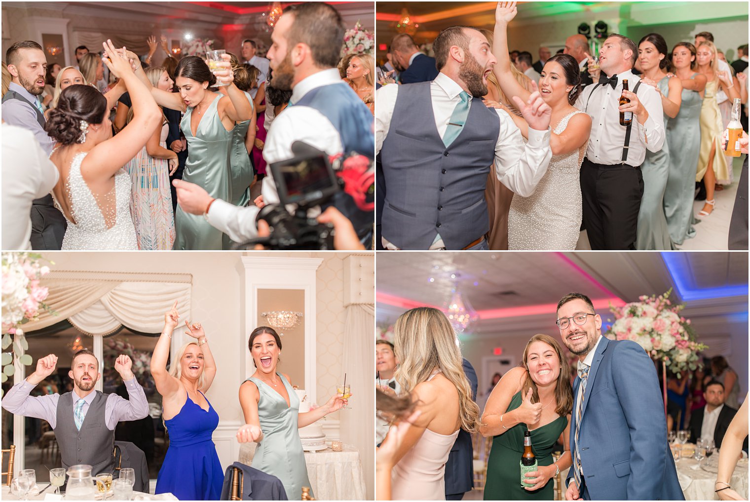 wedding guests dance during NJ reception at the English Manor
