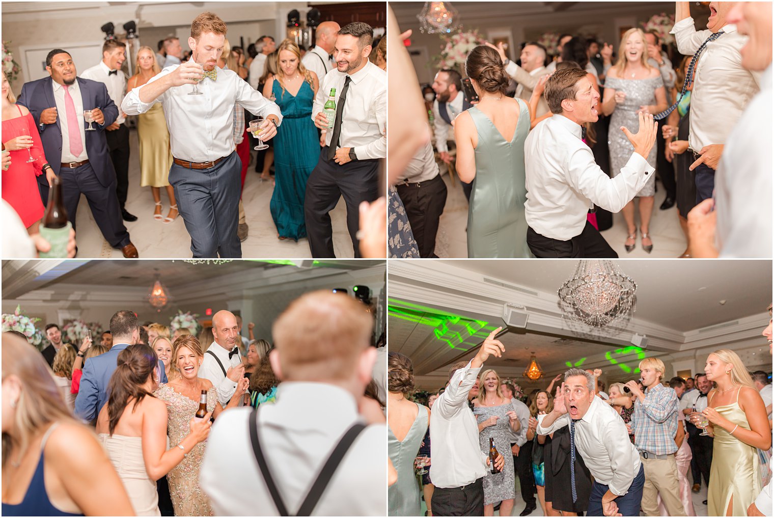 wedding guests dance during NJ reception 