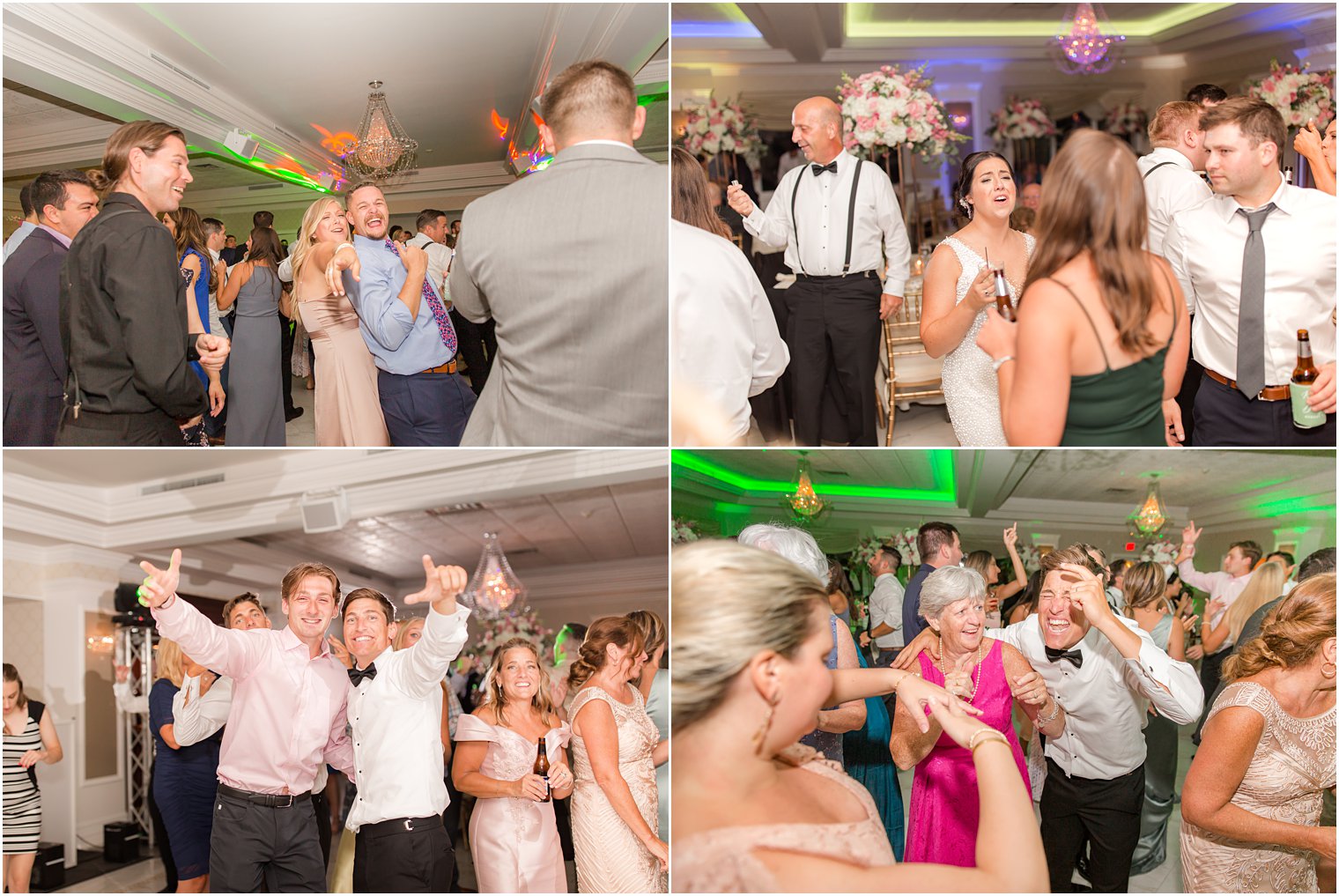 wedding guests dance during NJ wedding reception at The English Manor