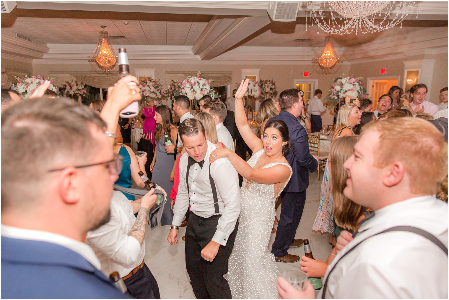 bride and groom dance during NJ wedding reception 