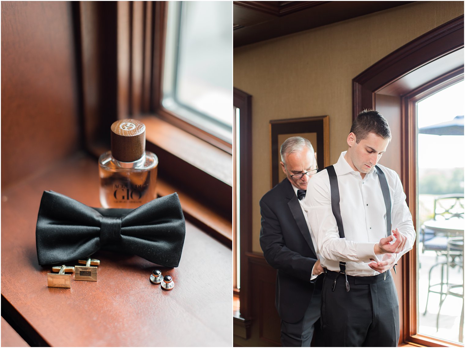 groom prepares for Franklin Lakes NJ wedding