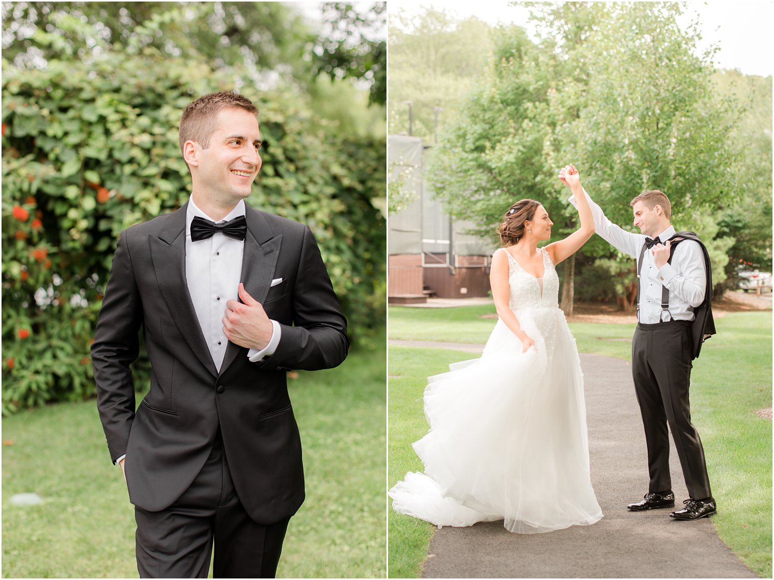 groom dances with bride in Franklin Lakes NJ