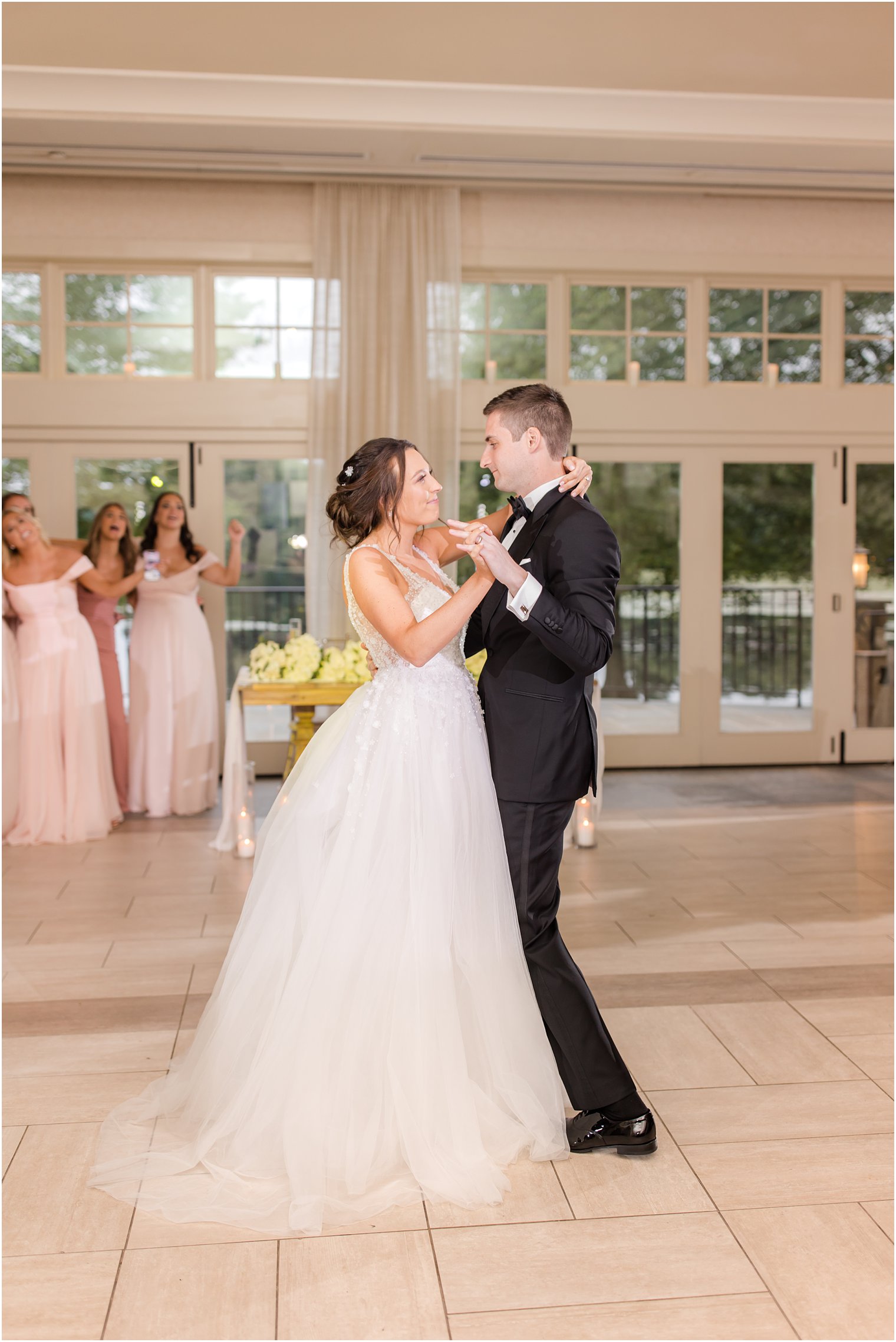 newlyweds dance during Franklin Lakes NJ wedding reception