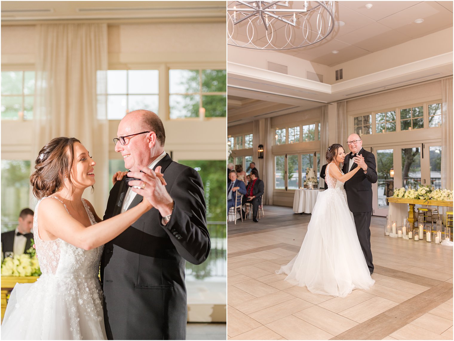 bride and dad dance during Franklin Lakes NJ wedding reception