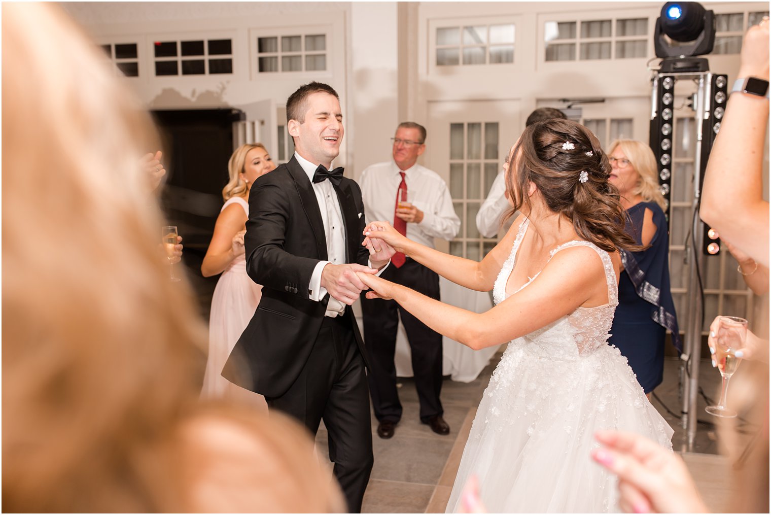 bride and groom dance during Franklin Lakes NJ wedding reception
