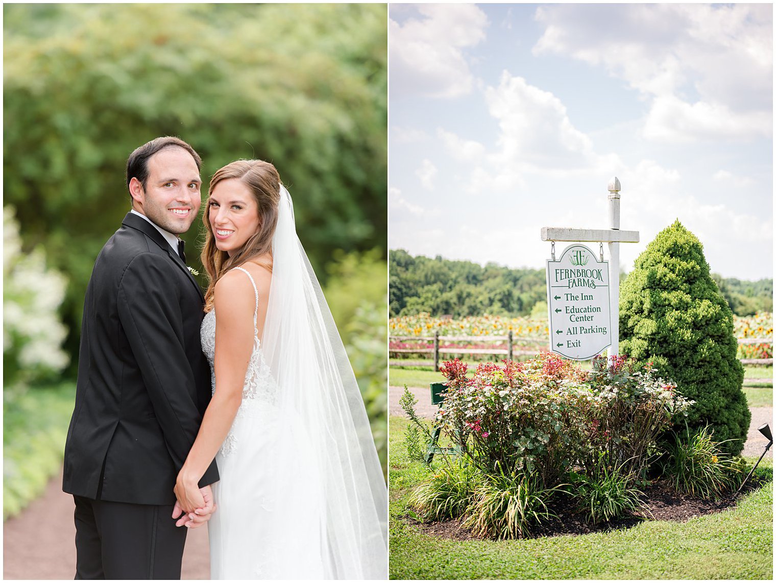 Inn at Fernbrook Farms wedding portraits of bride and groom