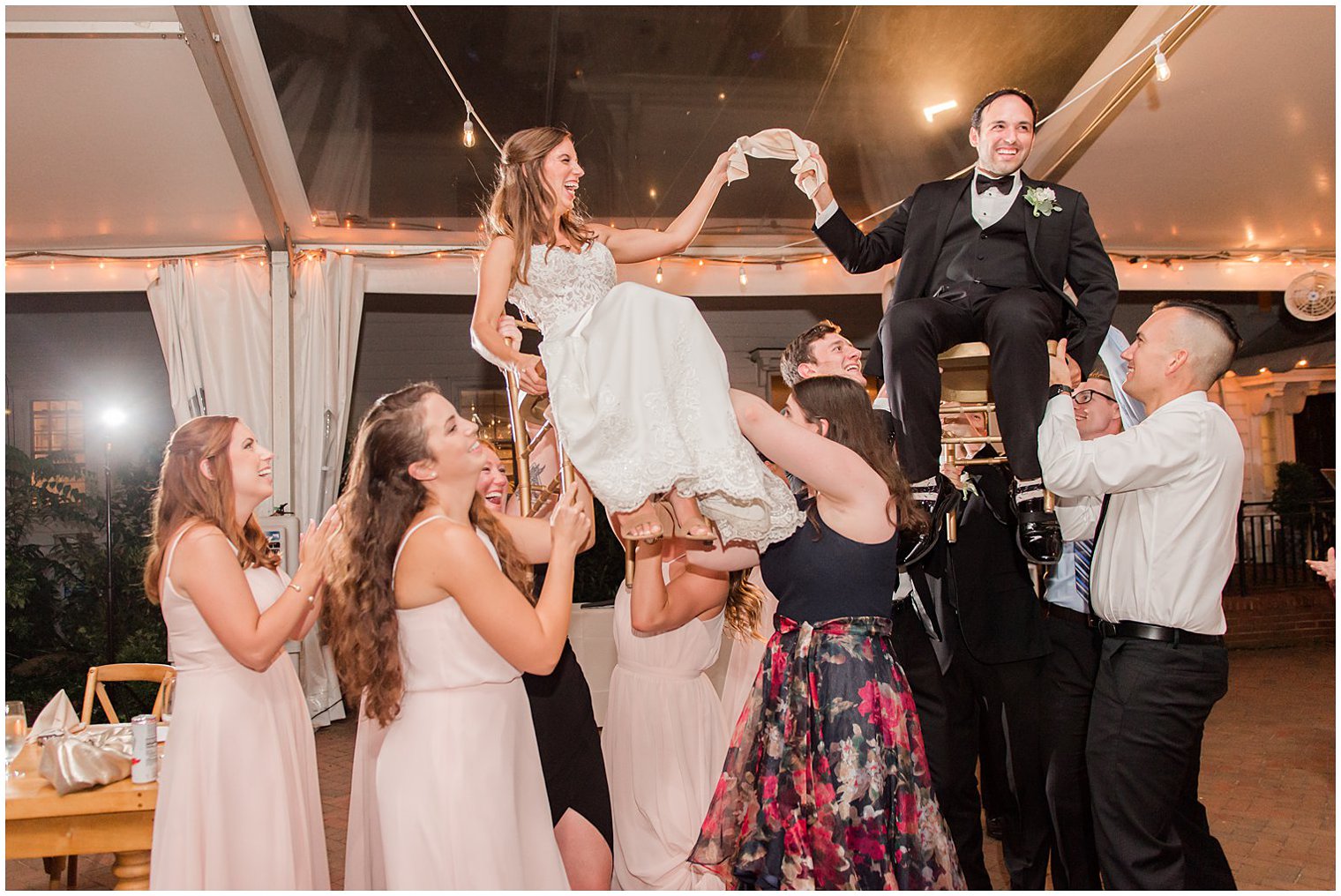 Hora for bride and groom during Chesterfield NJ wedding reception