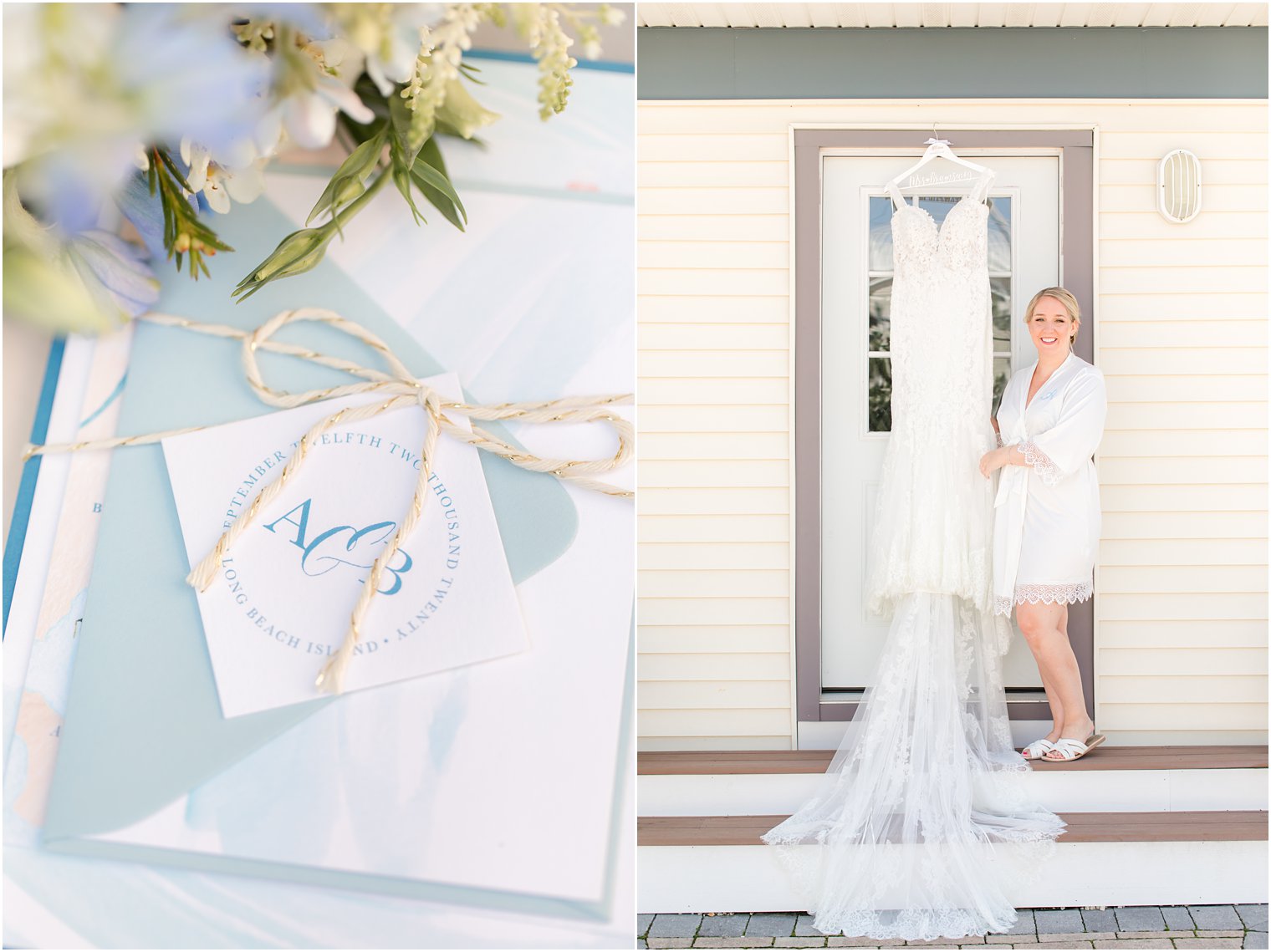 bride prepares for LBI wedding day