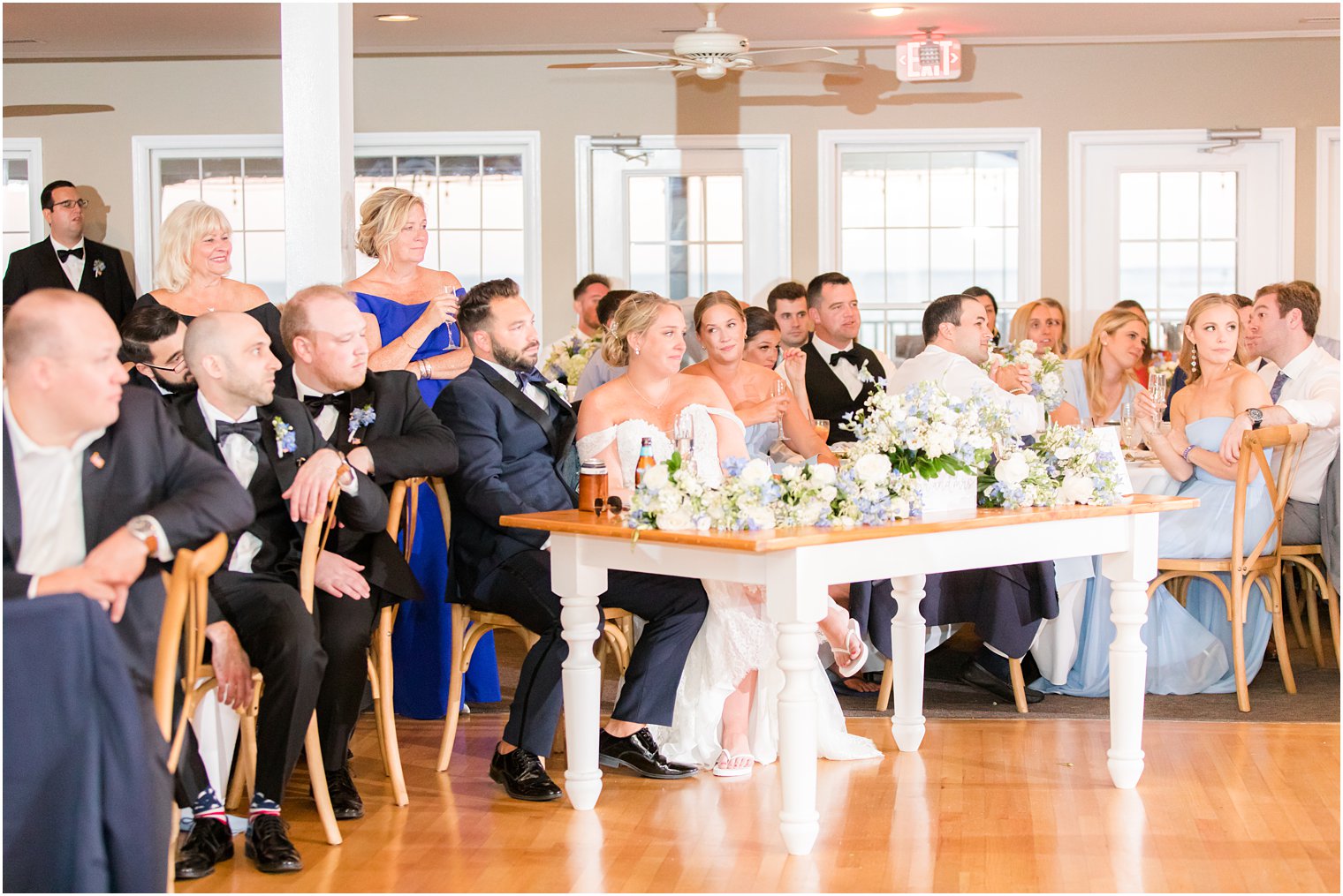 Brant Beach Yacht Club wedding reception toasts make bride cry