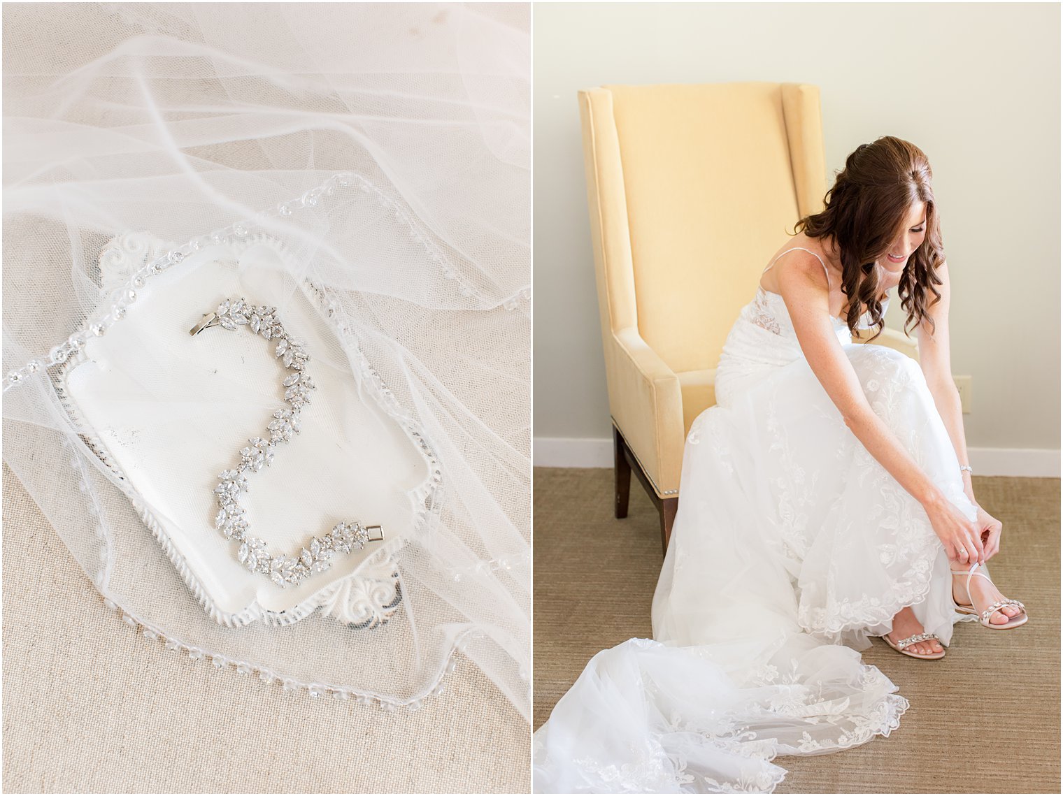 bride prepares for Princeton NJ wedding day