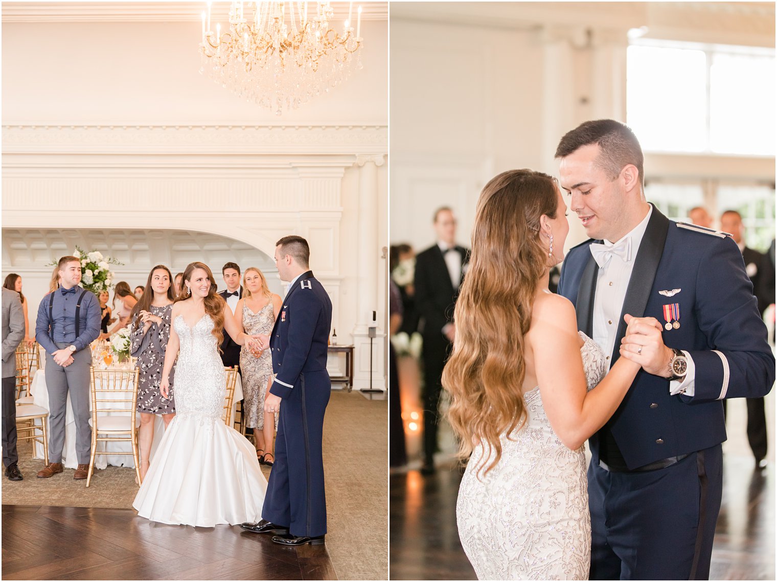 bride and groom enter East Brunswick NJ wedding reception